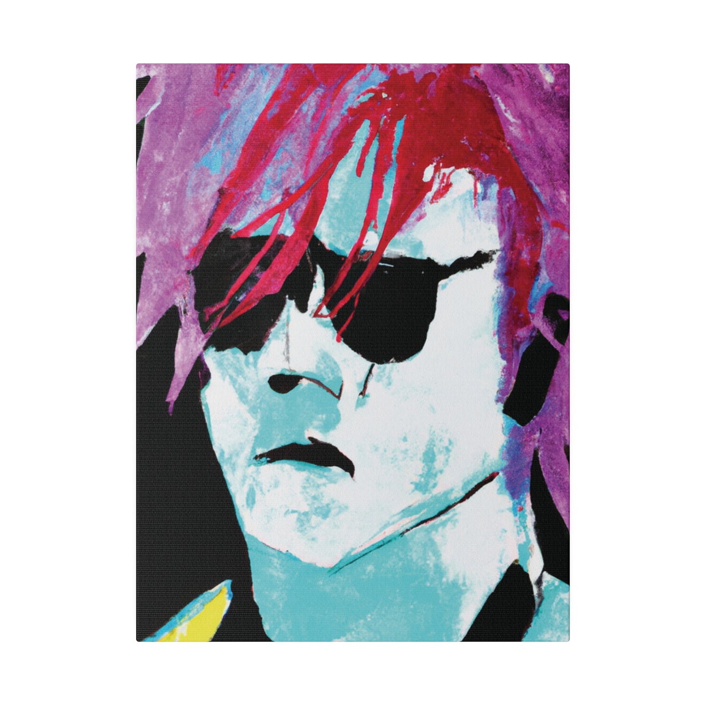 414V - Rockstar Painting Print | Face | Abstract | Poster | Home Decor | Wall Art | Music Art | Canvas