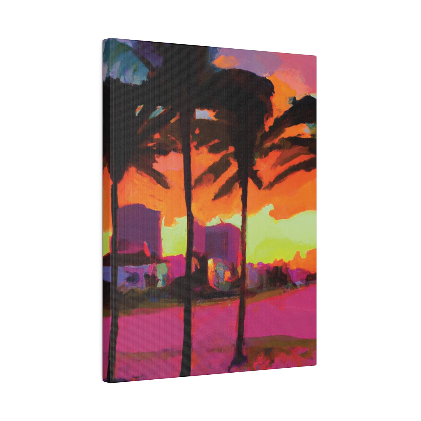 4596G - Miami Beach Sunset Painting Print | Miami | Beach | Sunset | Poster | Home Decor | Wall Art | Canvas