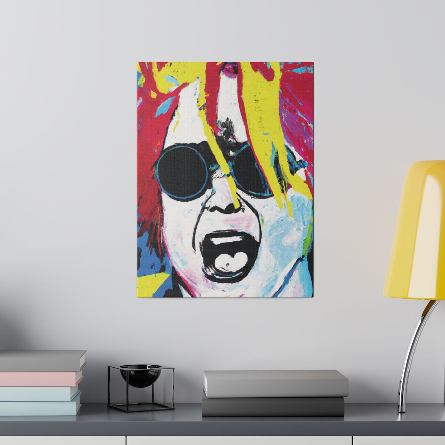 9456X - Rockstar Painting Print | Face | Abstract | Poster | Home Decor | Wall Art | Music Art | Canvas