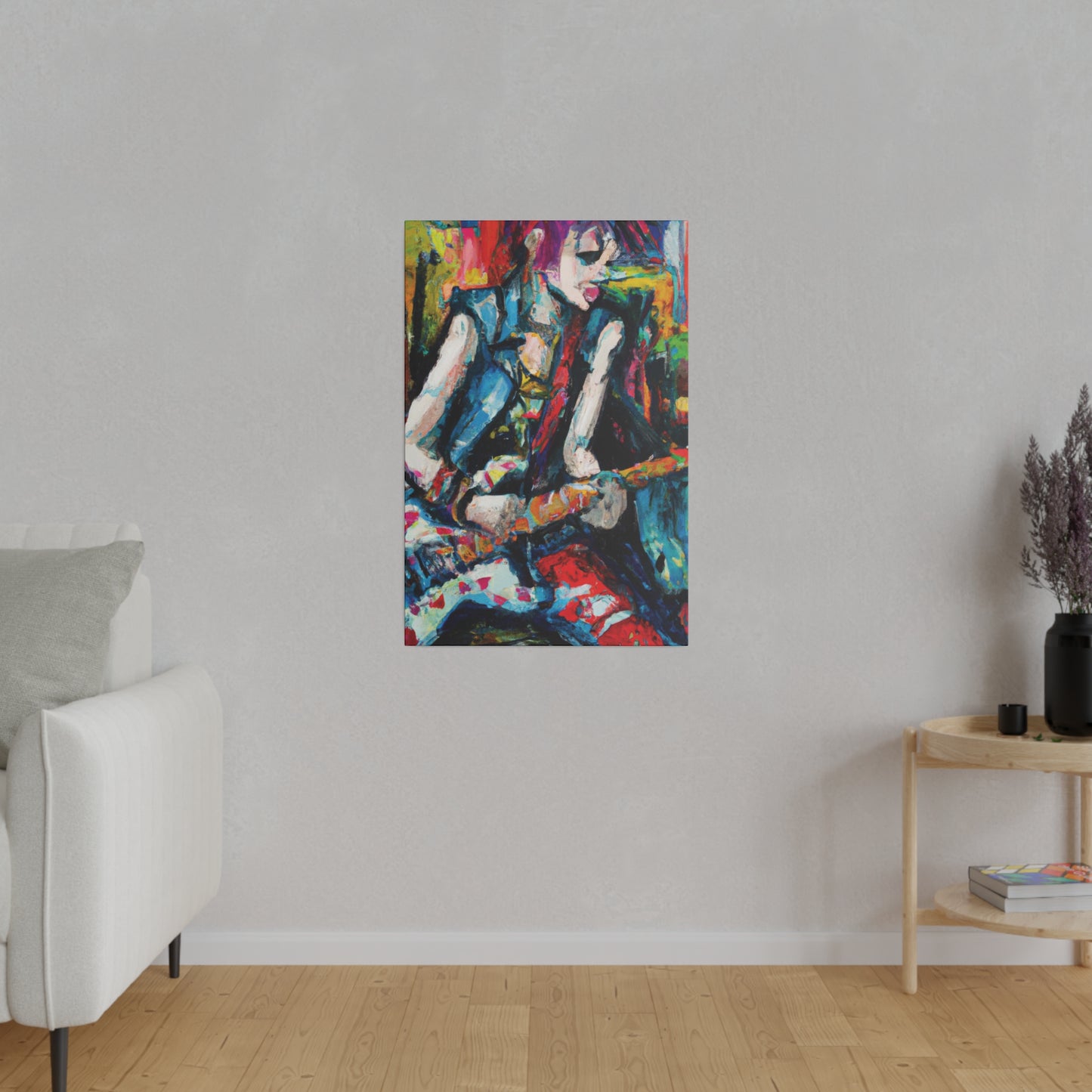 4521T - Rockstar Oil Painting Style Print | Poster | Home Decor | Wall Art | Music Art | Canvas