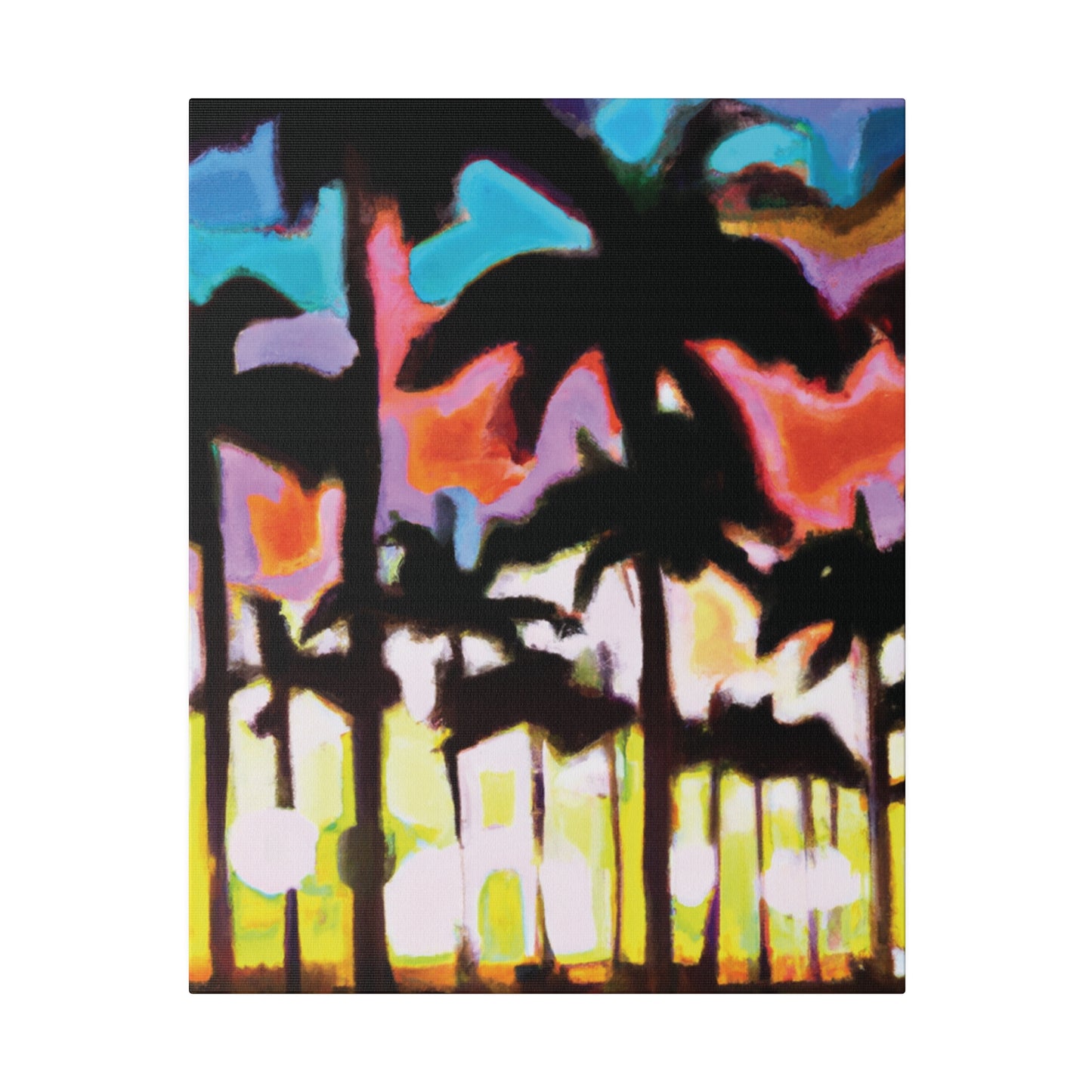 8596C - Miami Beach Sunset Painting Print | Miami | Beach | Sunset | Poster | Home Decor | Wall Art | Canvas