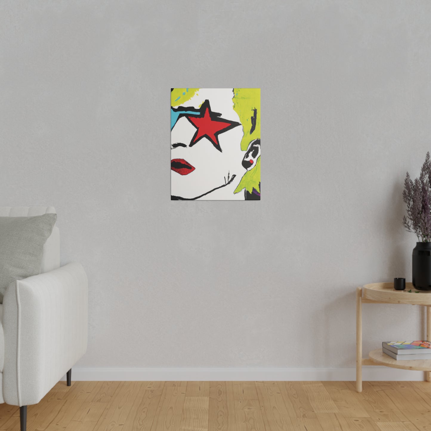 6352S - Rockstar Painting Print | Face | Abstract | Poster | Home Decor | Wall Art | Music Art | Canvas