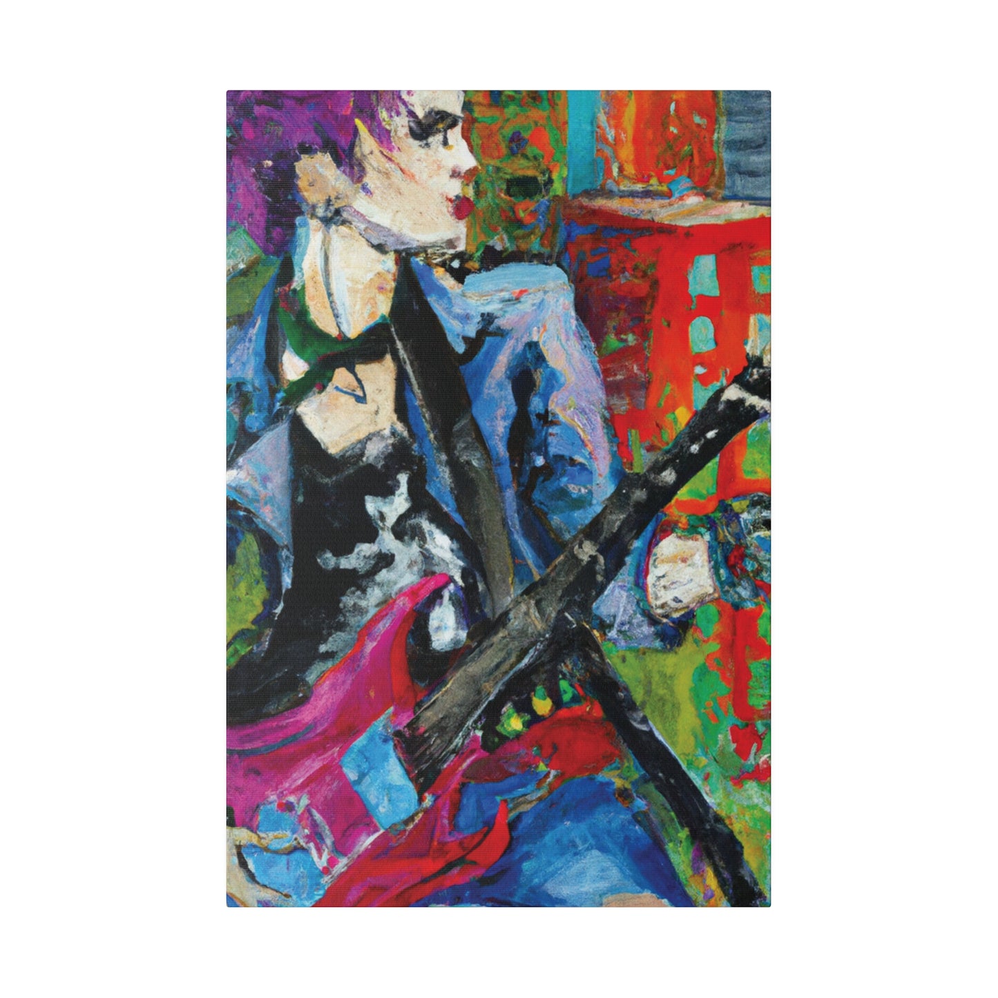 9194H - Rockstar Oil Painting Style Print | Poster | Home Decor | Wall Art | Music Art | Canvas