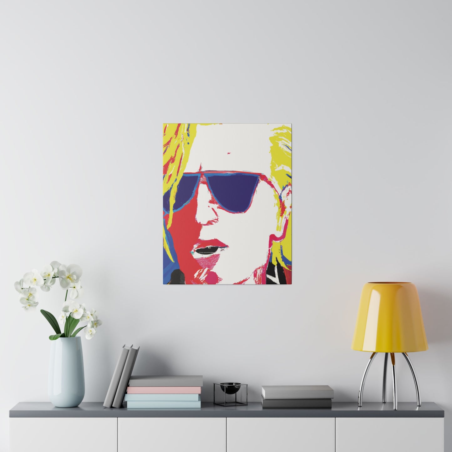 7405Y - Rockstar Painting Print | Face | Abstract | Poster | Home Decor | Wall Art | Music Art | Canvas