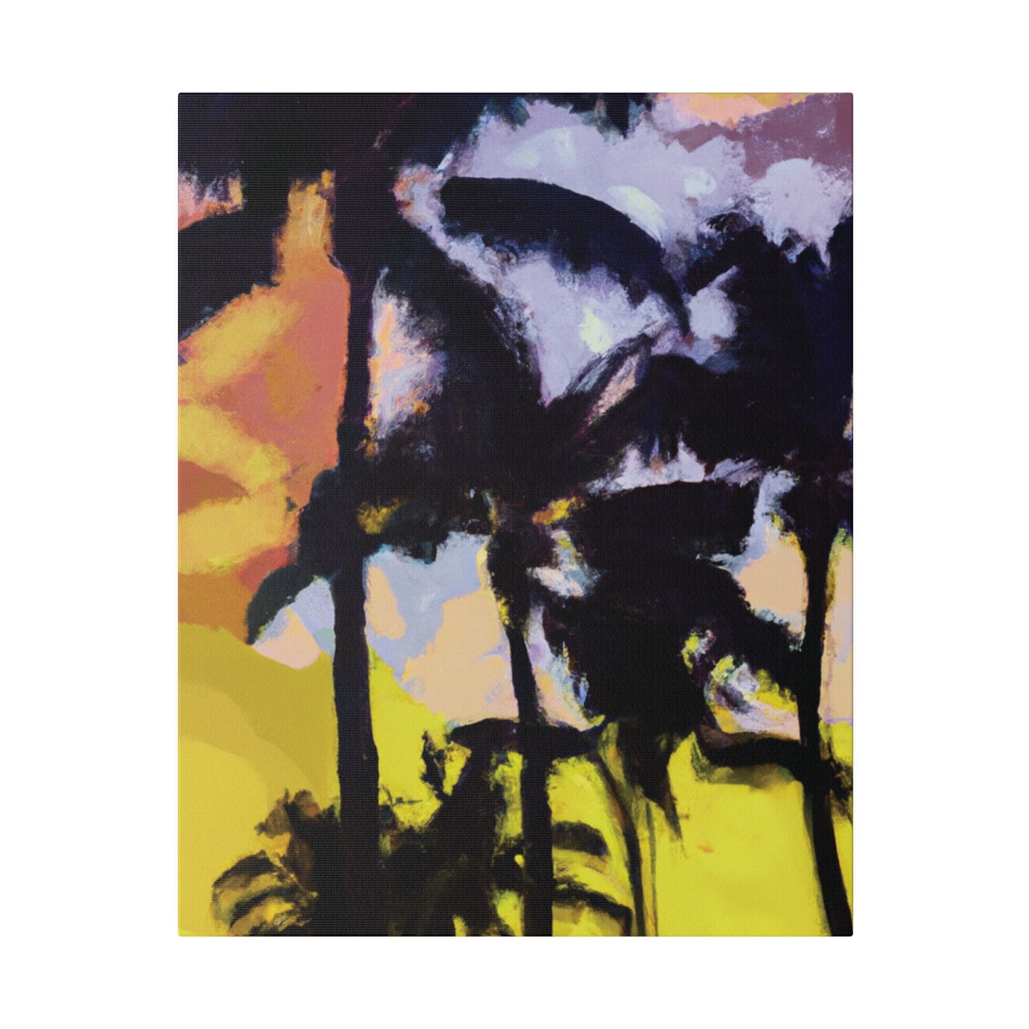 3753W - Miami Beach Sunset Painting Print | Miami | Beach | Sunset | Poster | Home Decor | Wall Art | Canvas