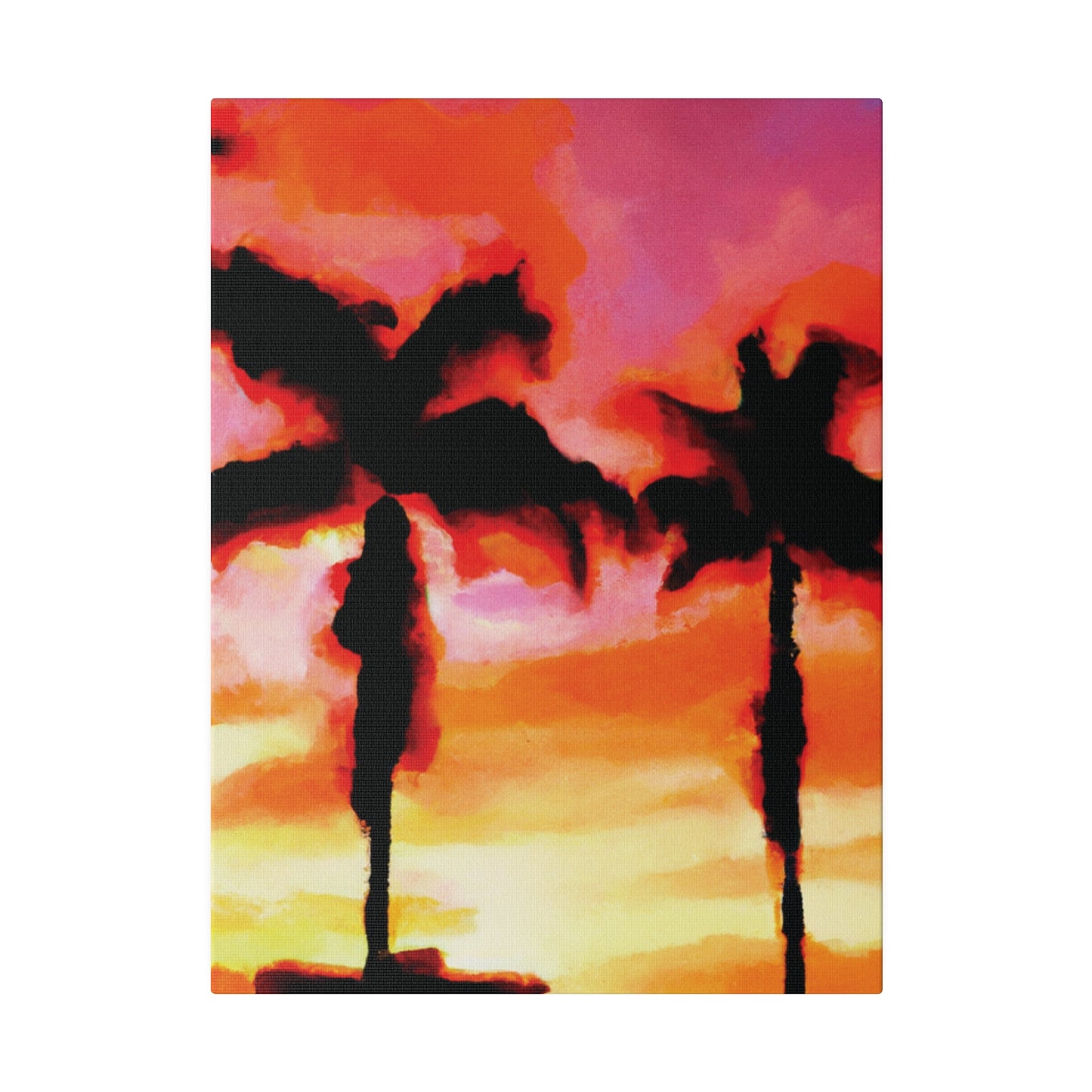 1413Q - Miami Beach Sunset Painting Print | Miami | Beach | Sunset | Poster | Home Decor | Wall Art | Canvas