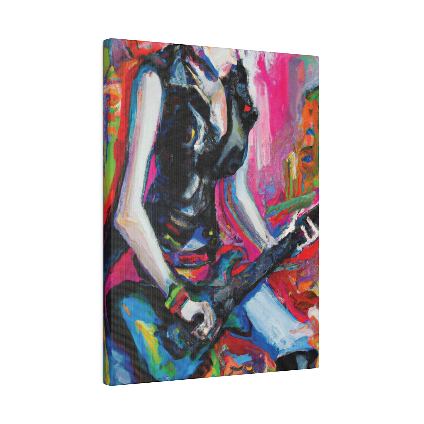 795W - Rockstar Oil Painting Style Print | Poster | Home Decor | Wall Art | Music Art | Canvas