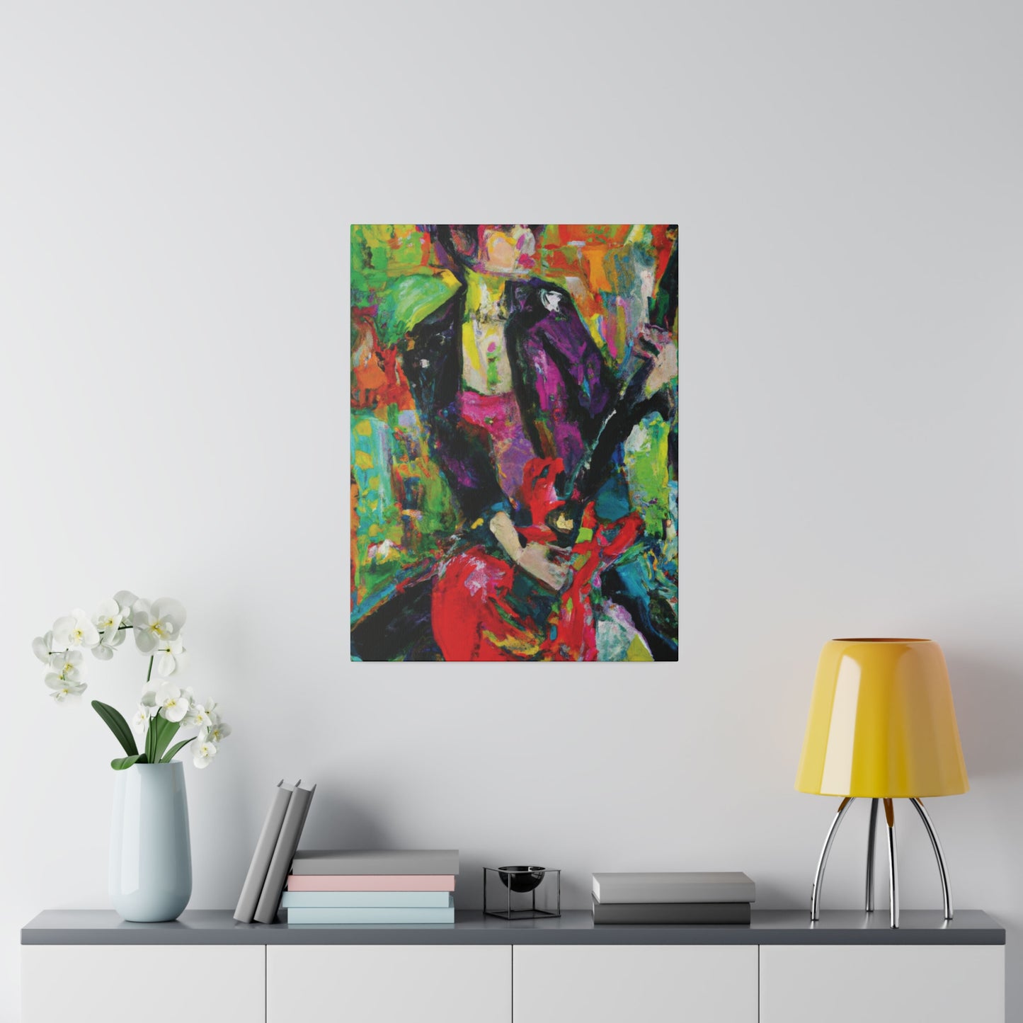 323O - Rockstar Oil Painting Style Print | Poster | Home Decor | Wall Art | Music Art | Canvas