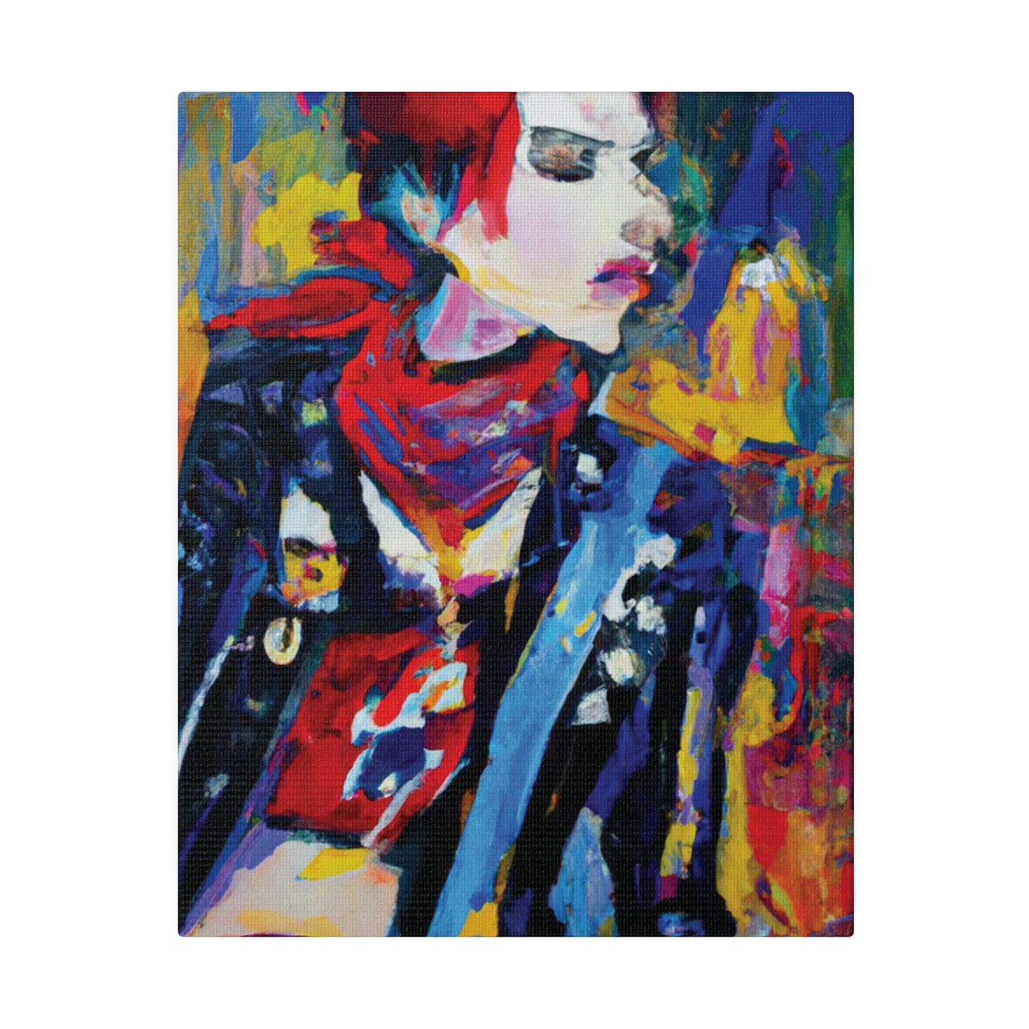 8996X - Rockstar Oil Painting Style Print | Poster | Home Decor | Wall Art | Music Art | Canvas
