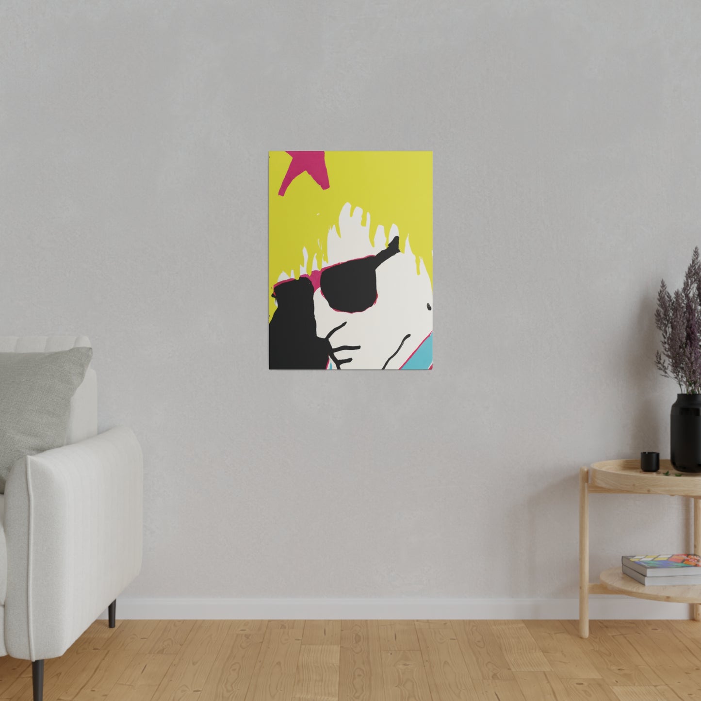 4752G - Rockstar Painting Print | Face | Abstract | Poster | Home Decor | Wall Art | Music Art | Canvas