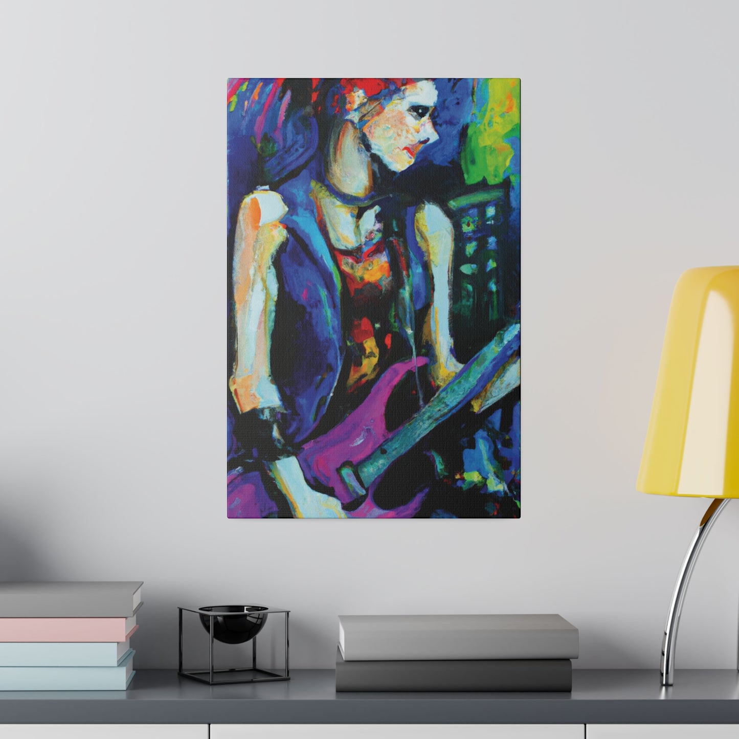 4374G - Rockstar Oil Painting Style Print | Poster | Home Decor | Wall Art | Music Art | Canvas