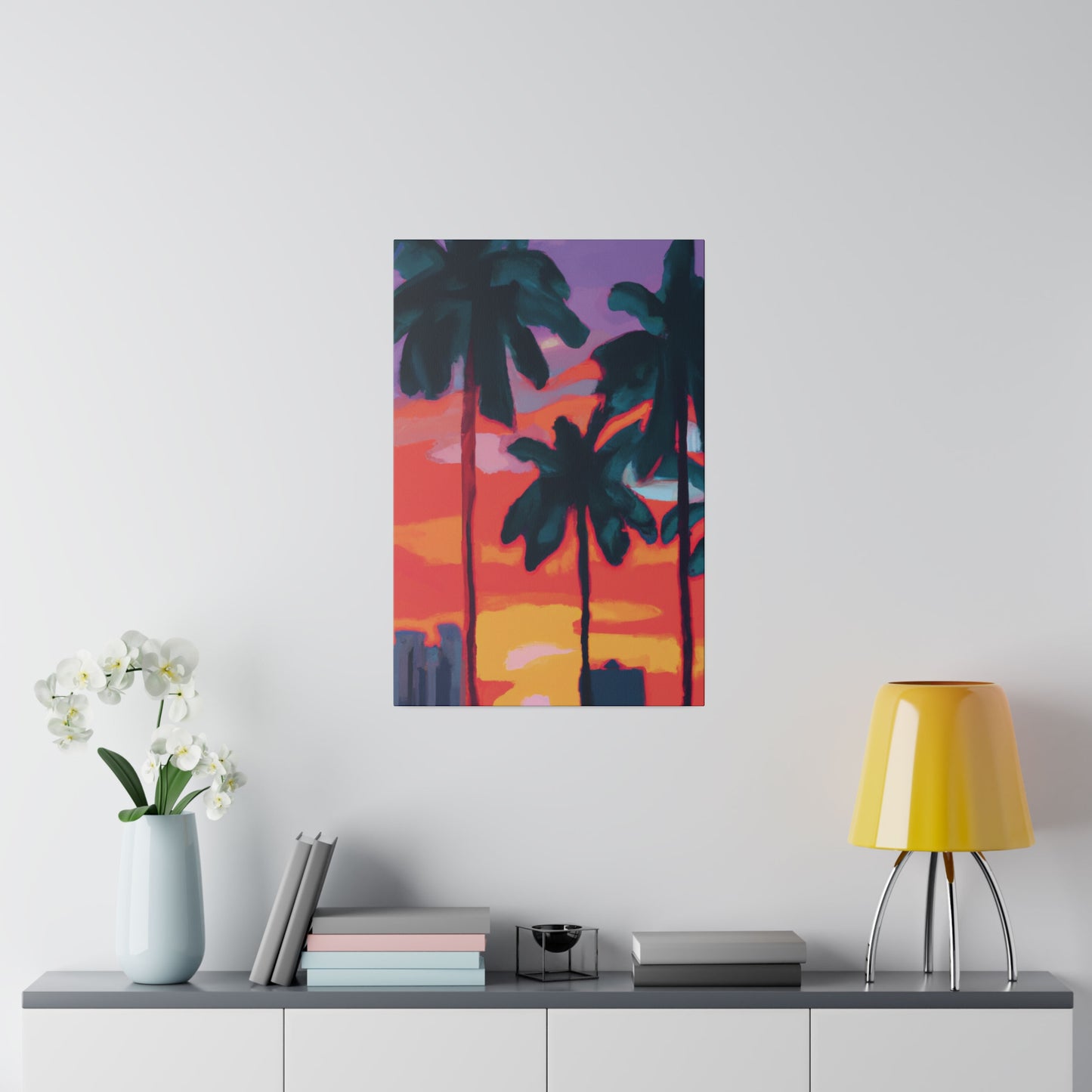 8175T - Miami Beach Sunset Painting Print | Miami | Beach | Sunset | Poster | Home Decor | Wall Art | Canvas