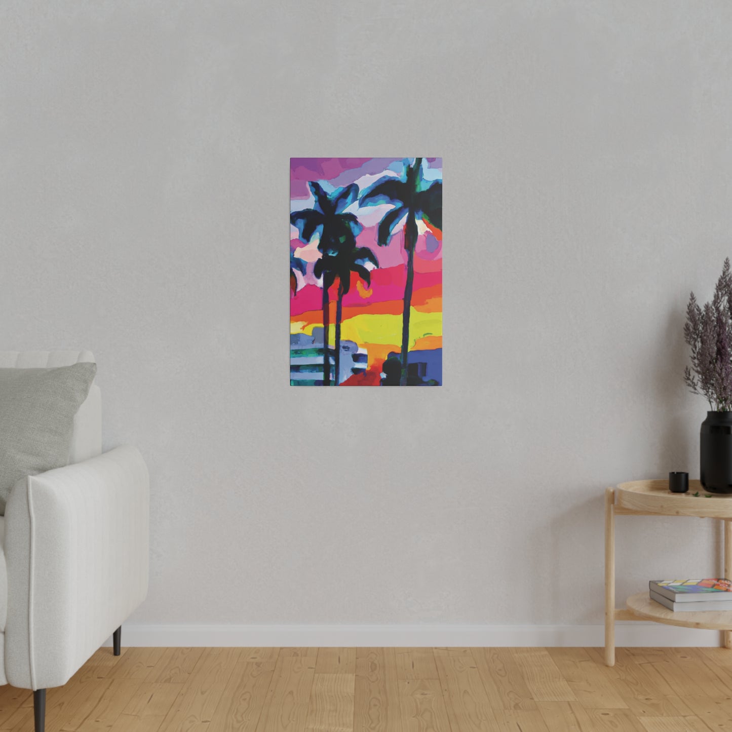 9342C - Miami Beach Sunset Painting Print | Miami | Beach | Sunset | Poster | Home Decor | Wall Art | Canvas