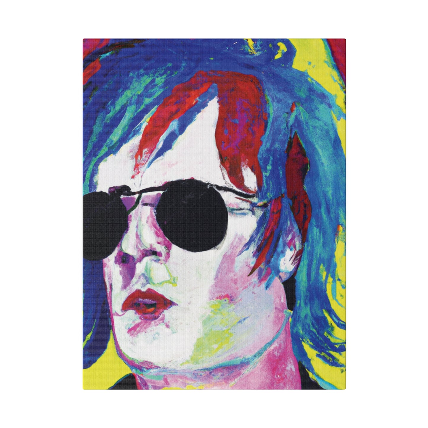 7634A - Rockstar Painting Print | Face | Abstract | Poster | Home Decor | Wall Art | Music Art | Canvas