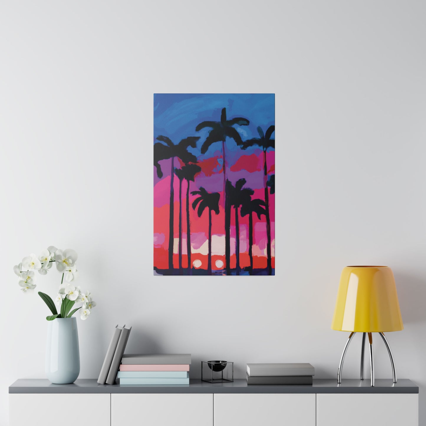 7245Y - Miami Beach Sunset Painting Print | Miami | Beach | Sunset | Poster | Home Decor | Wall Art | Canvas