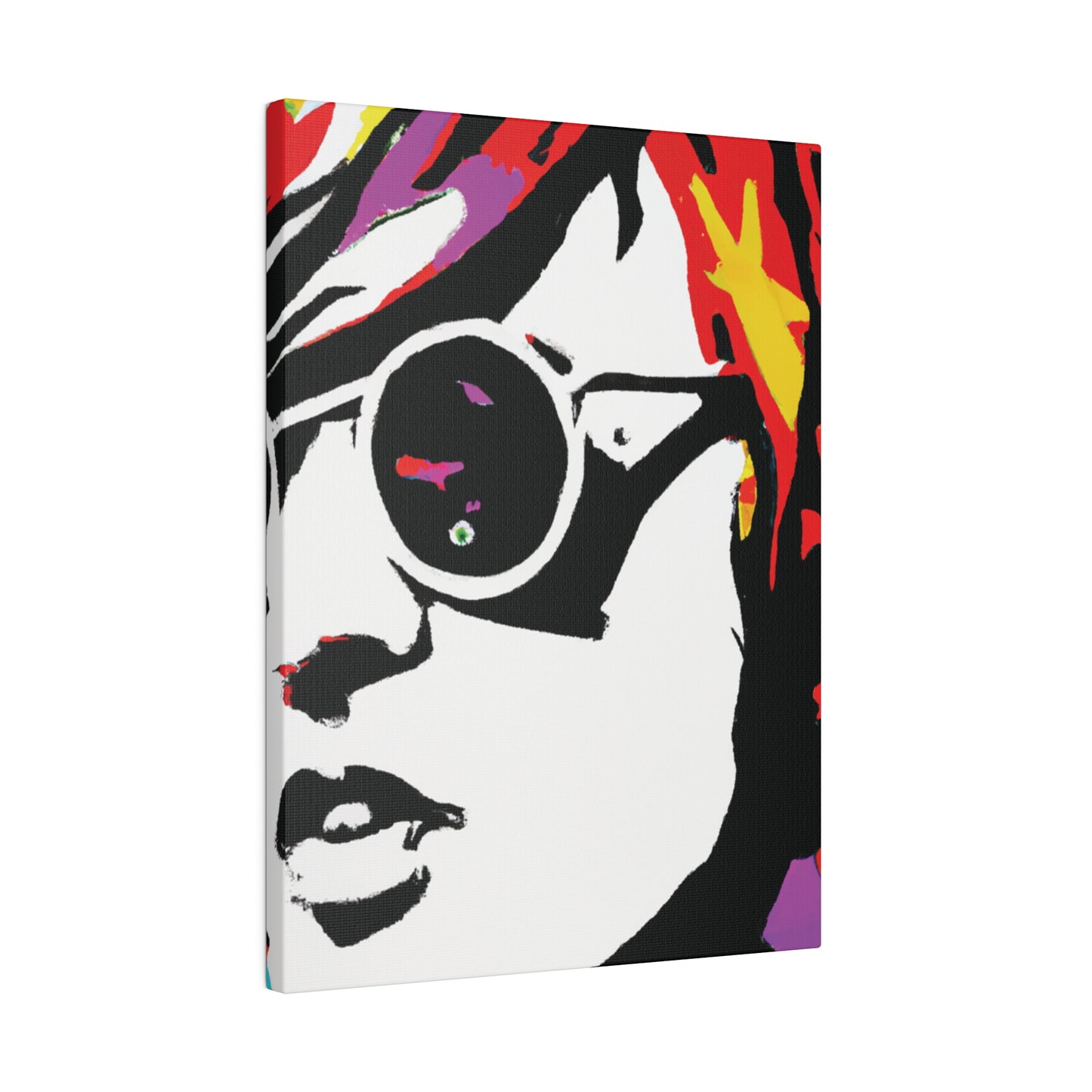 199N - Rockstar Painting Print | Face | Abstract | Poster | Home Decor | Wall Art | Music Art | Canvas