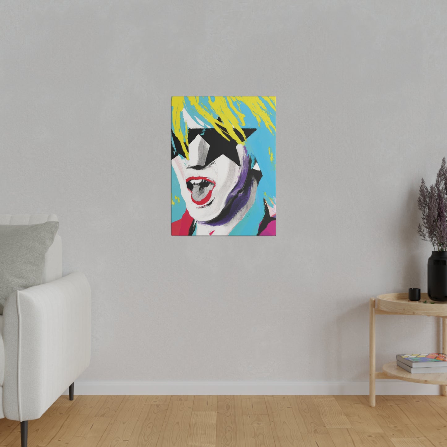 8736P - Rockstar Painting Print | Face | Abstract | Poster | Home Decor | Wall Art | Music Art | Canvas