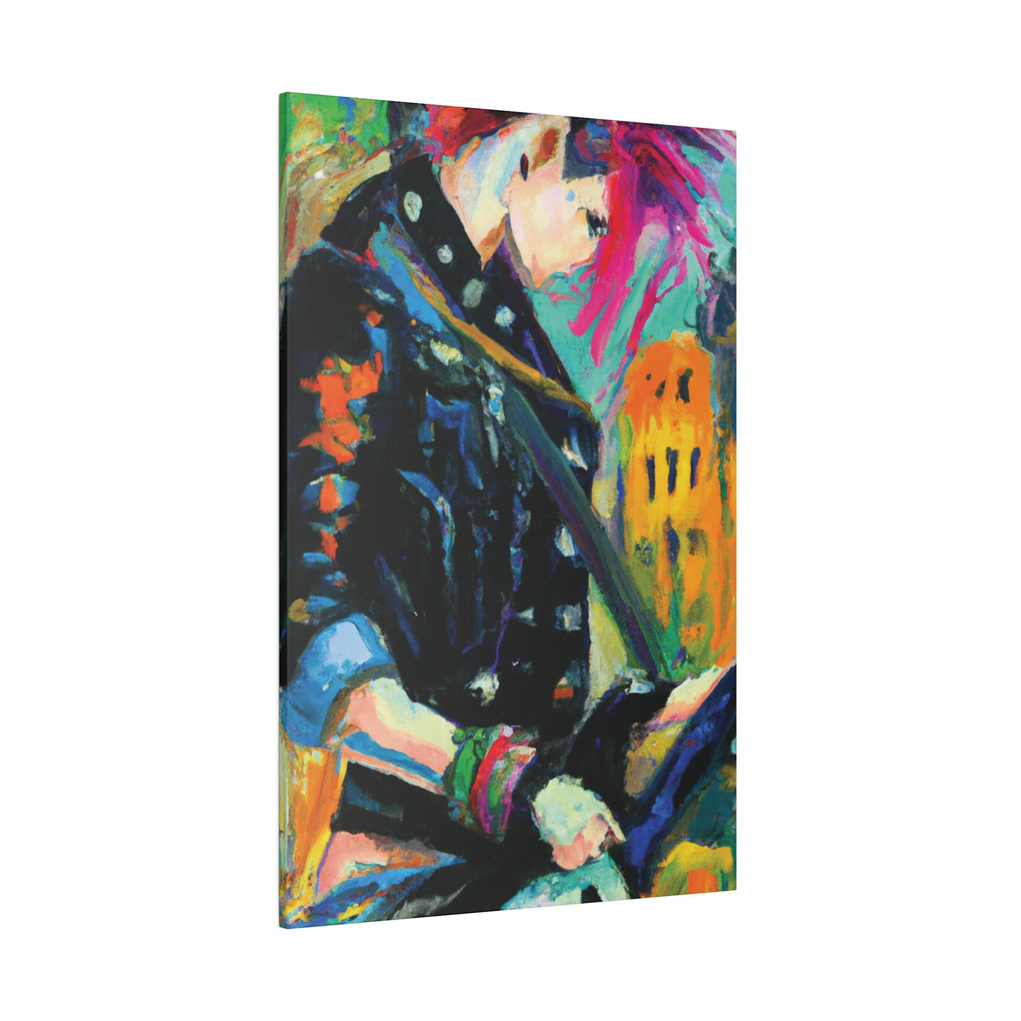 6449G - Rockstar Oil Painting Style Print | Poster | Home Decor | Wall Art | Music Art | Canvas