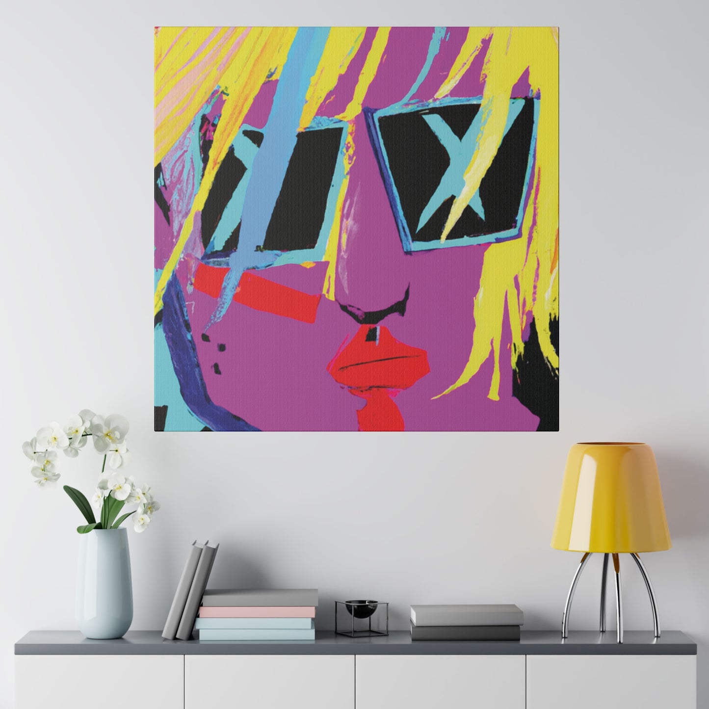 1712U - Rockstar Painting Print | Face | Abstract | Poster | Home Decor | Wall Art | Music Art | Canvas