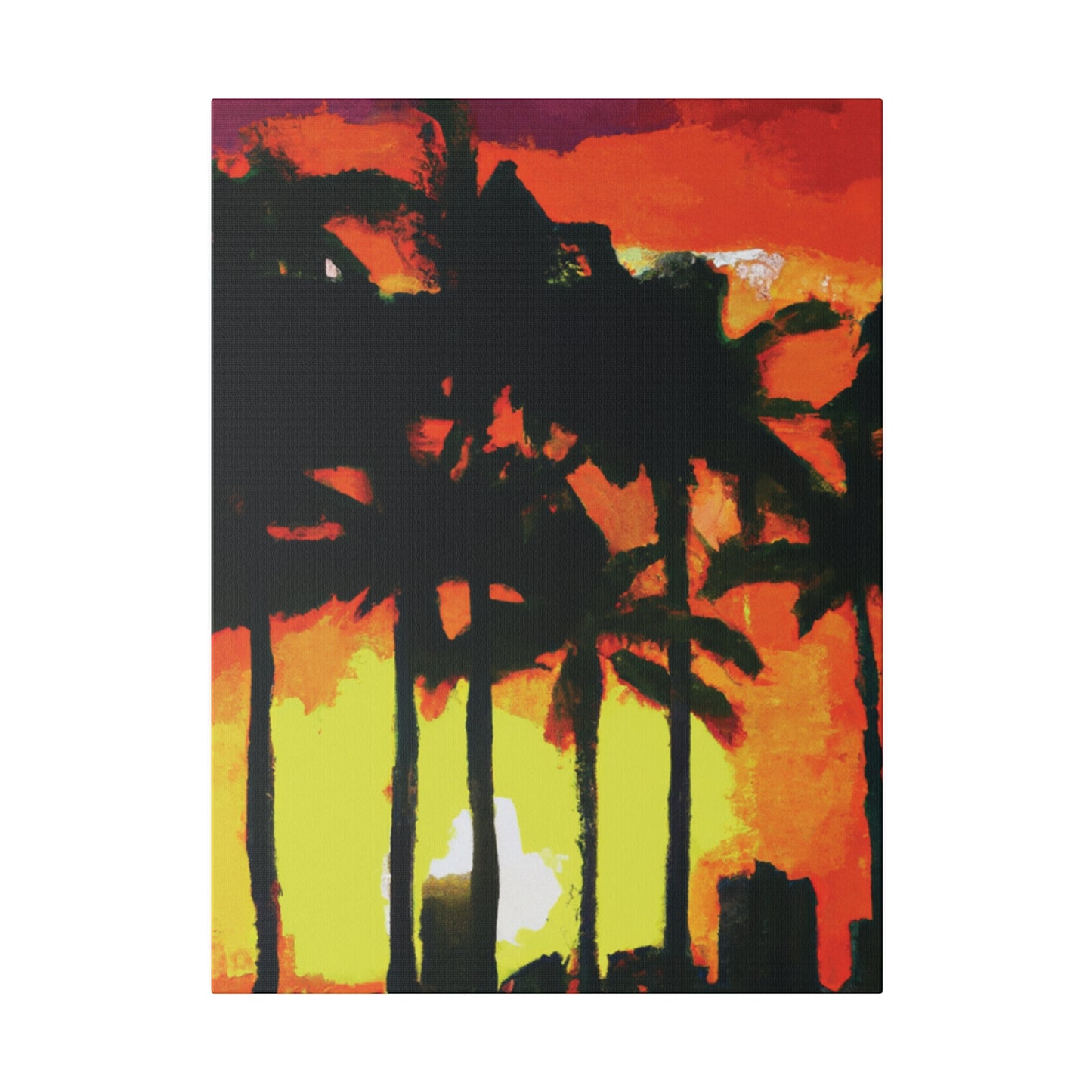 8291L - Miami Beach Sunset Painting Print | Miami | Beach | Sunset | Poster | Home Decor | Wall Art | Canvas