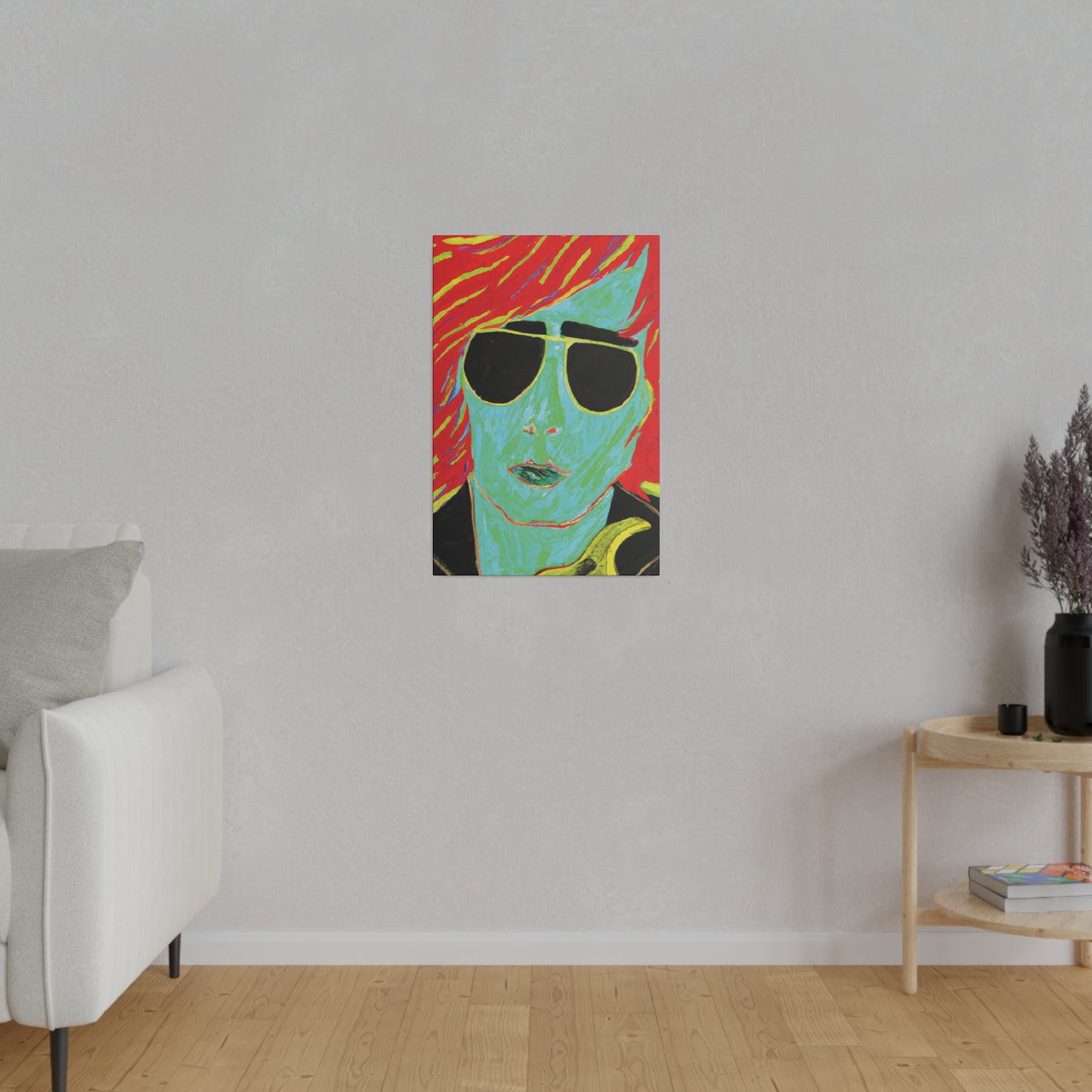 2058M - Rockstar Painting Print | Face | Abstract | Poster | Home Decor | Wall Art | Music Art | Canvas