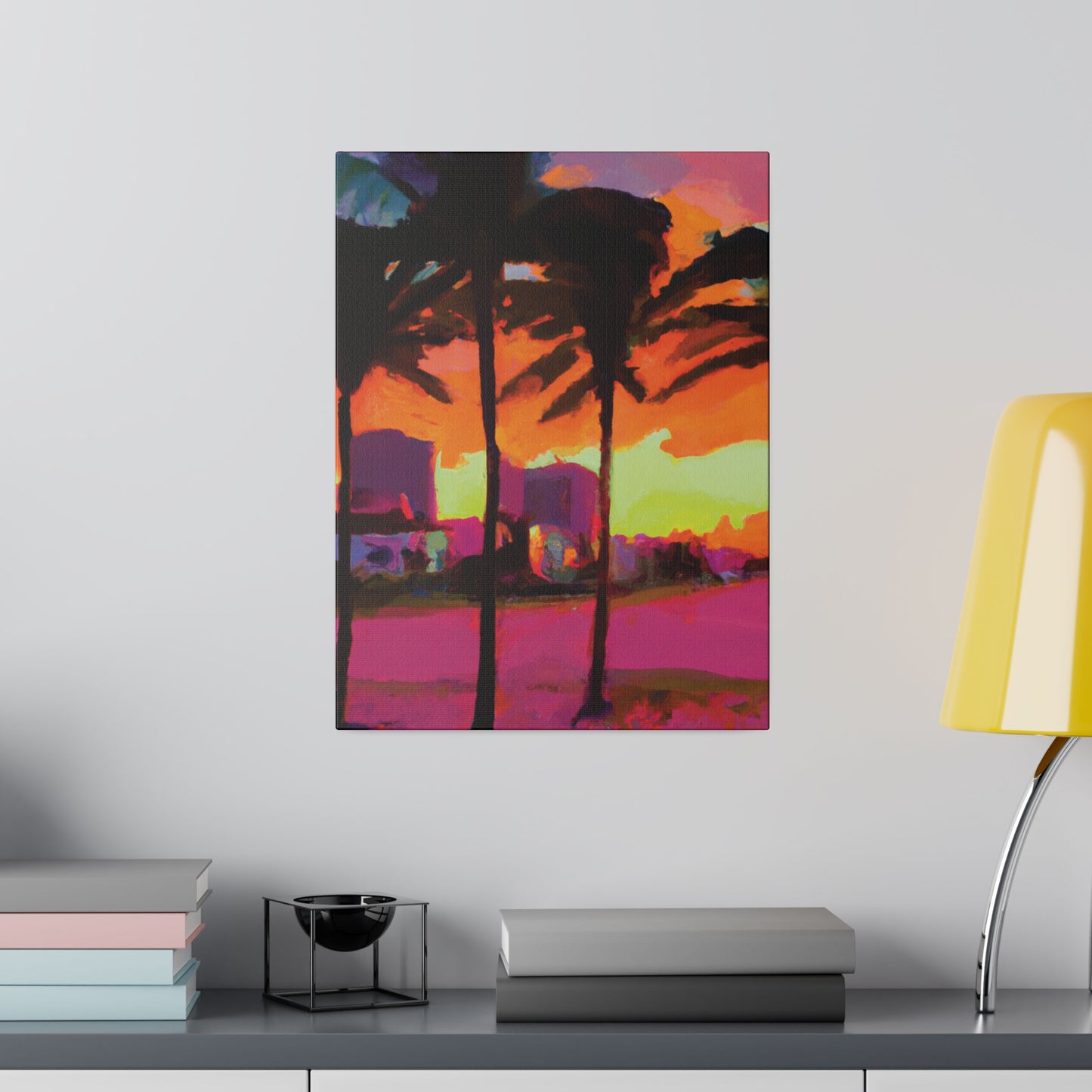 4596G - Miami Beach Sunset Painting Print | Miami | Beach | Sunset | Poster | Home Decor | Wall Art | Canvas