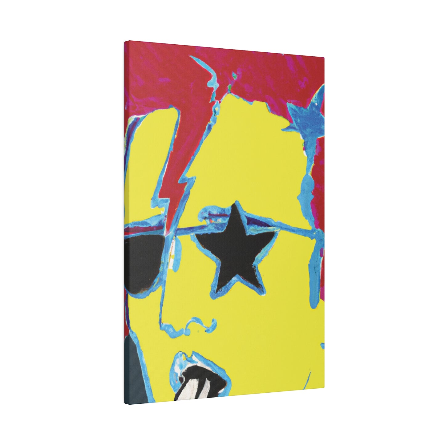 1454X - Rockstar Painting Print | Face | Abstract | Poster | Home Decor | Wall Art | Music Art | Canvas