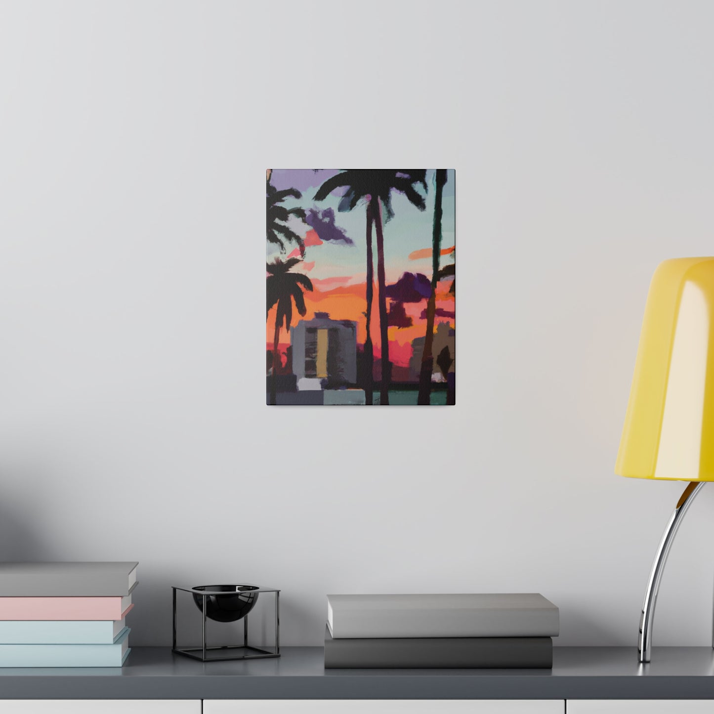 8405R - Miami Beach Sunset Painting Print | Miami | Beach | Sunset | Poster | Home Decor | Wall Art | Canvas