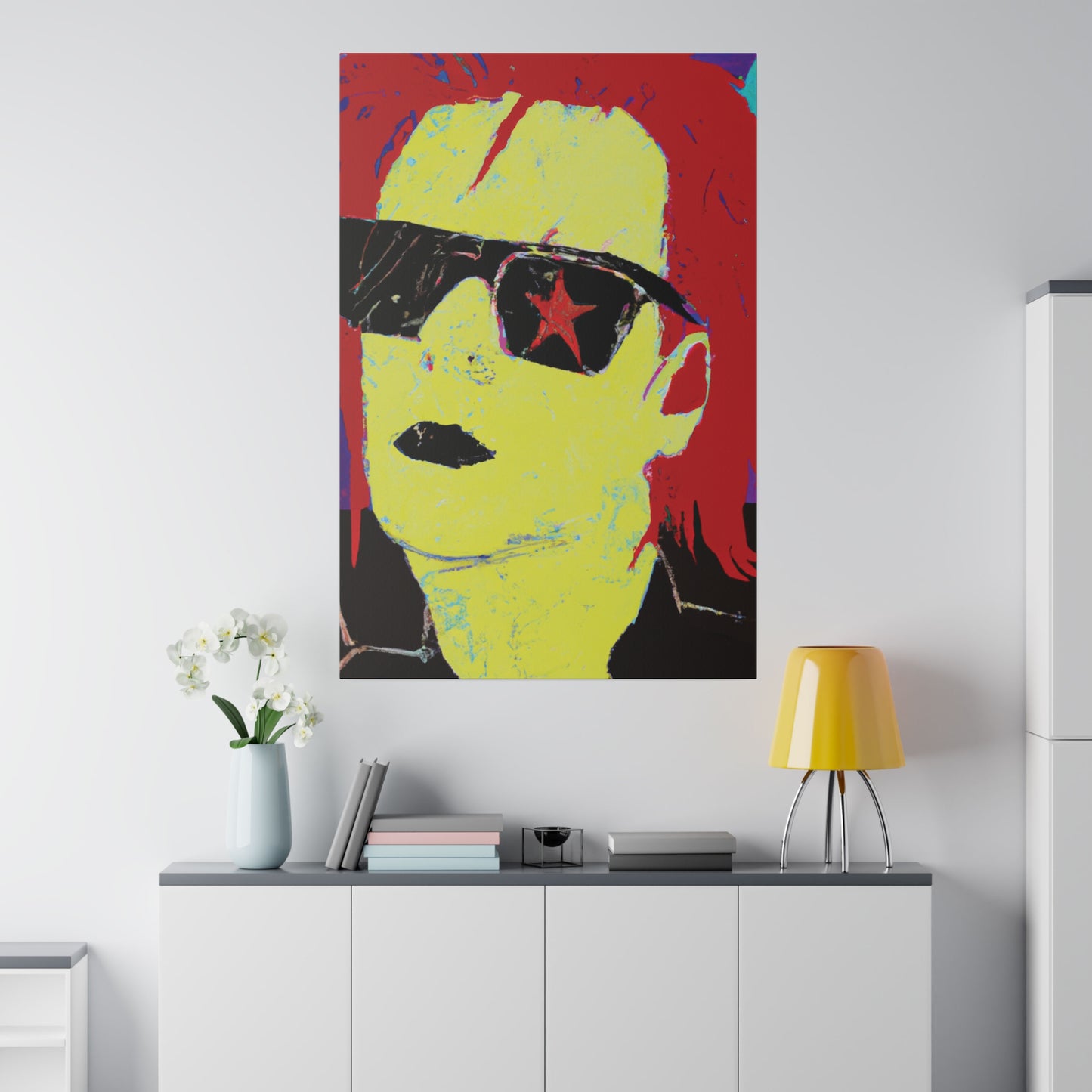 4792S - Rockstar Painting Print | Face | Abstract | Poster | Home Decor | Wall Art | Music Art | Canvas