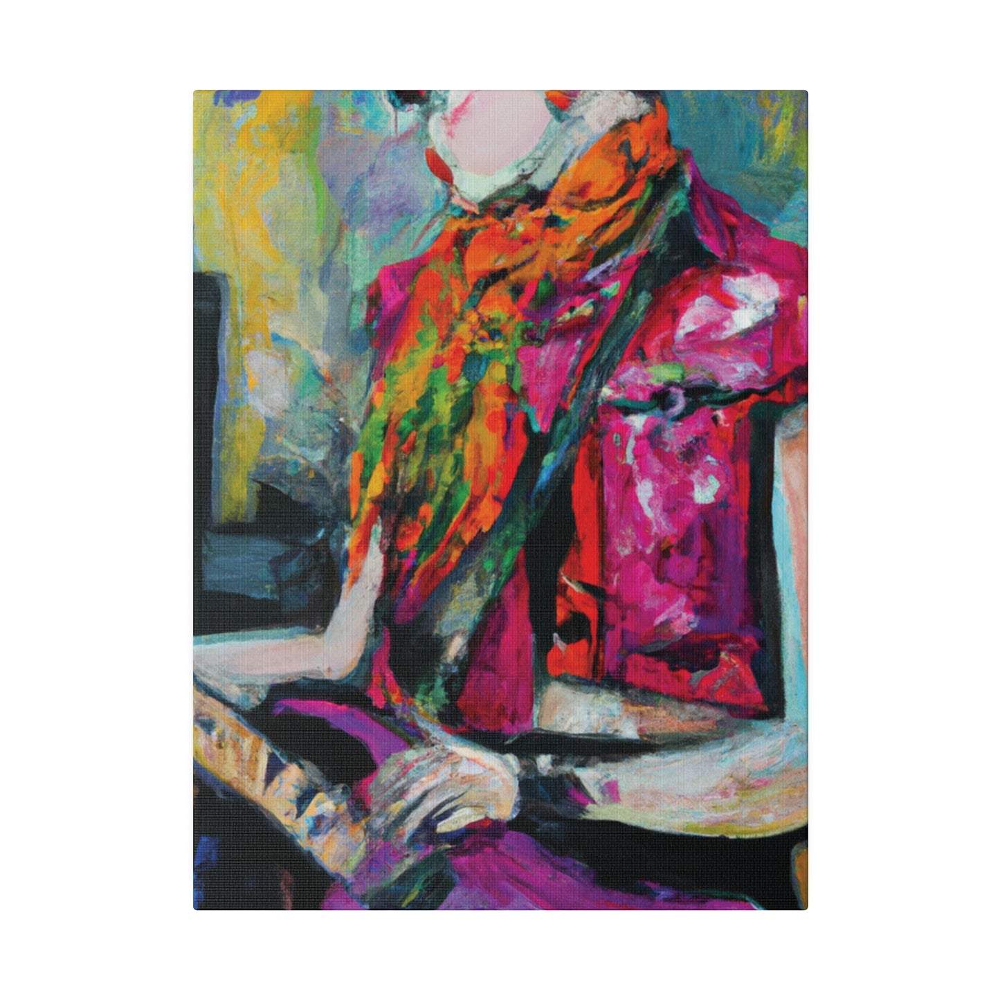 9053L - Rockstar Oil Painting Style Print | Poster | Home Decor | Wall Art | Music Art | Canvas