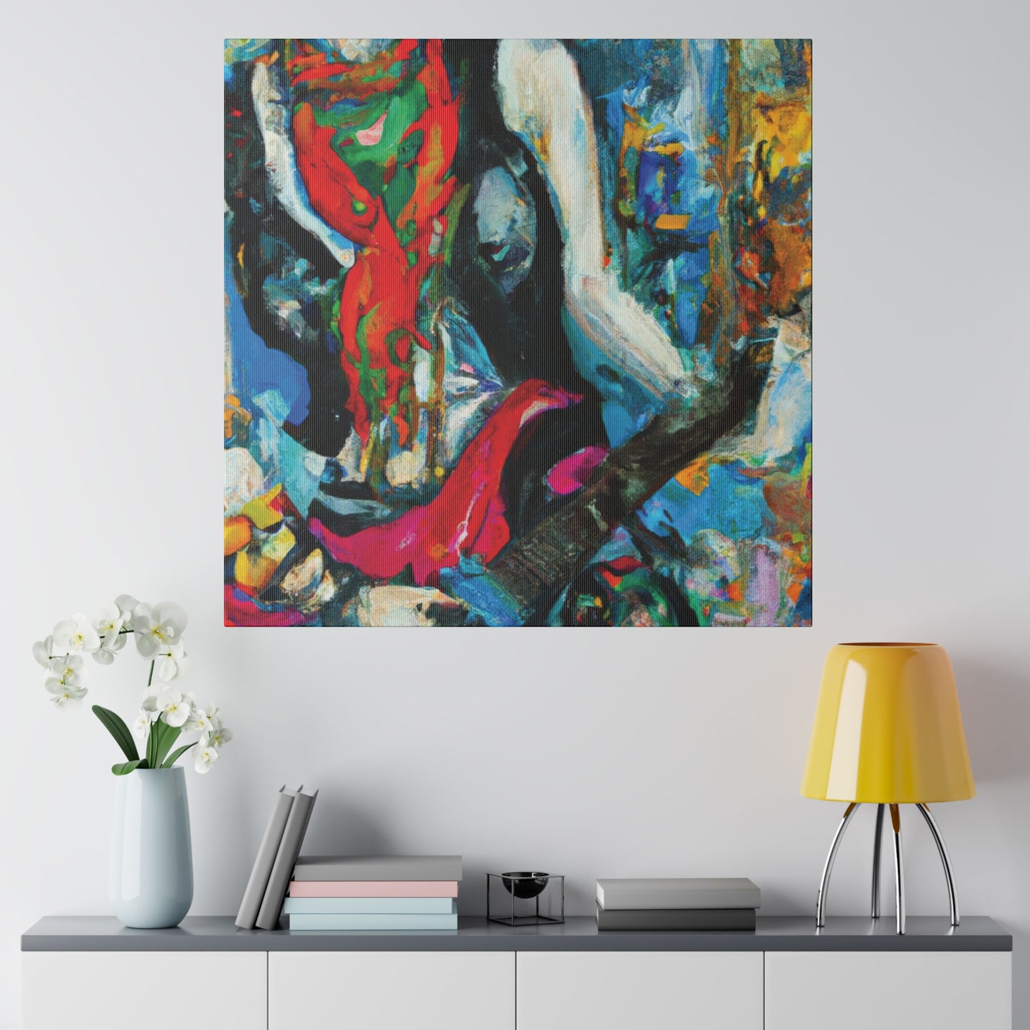 8722E - Rockstar Oil Painting Style Print | Poster | Home Decor | Wall Art | Music Art | Canvas