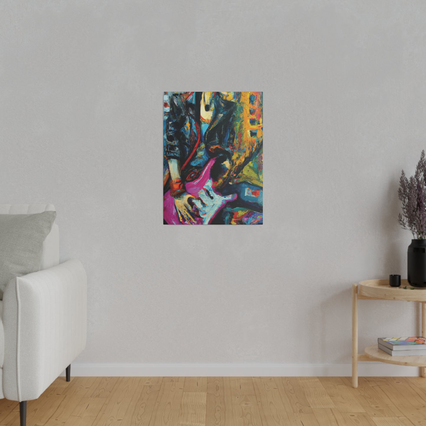 6873X - Rockstar Oil Painting Style Print | Poster | Home Decor | Wall Art | Music Art | Canvas