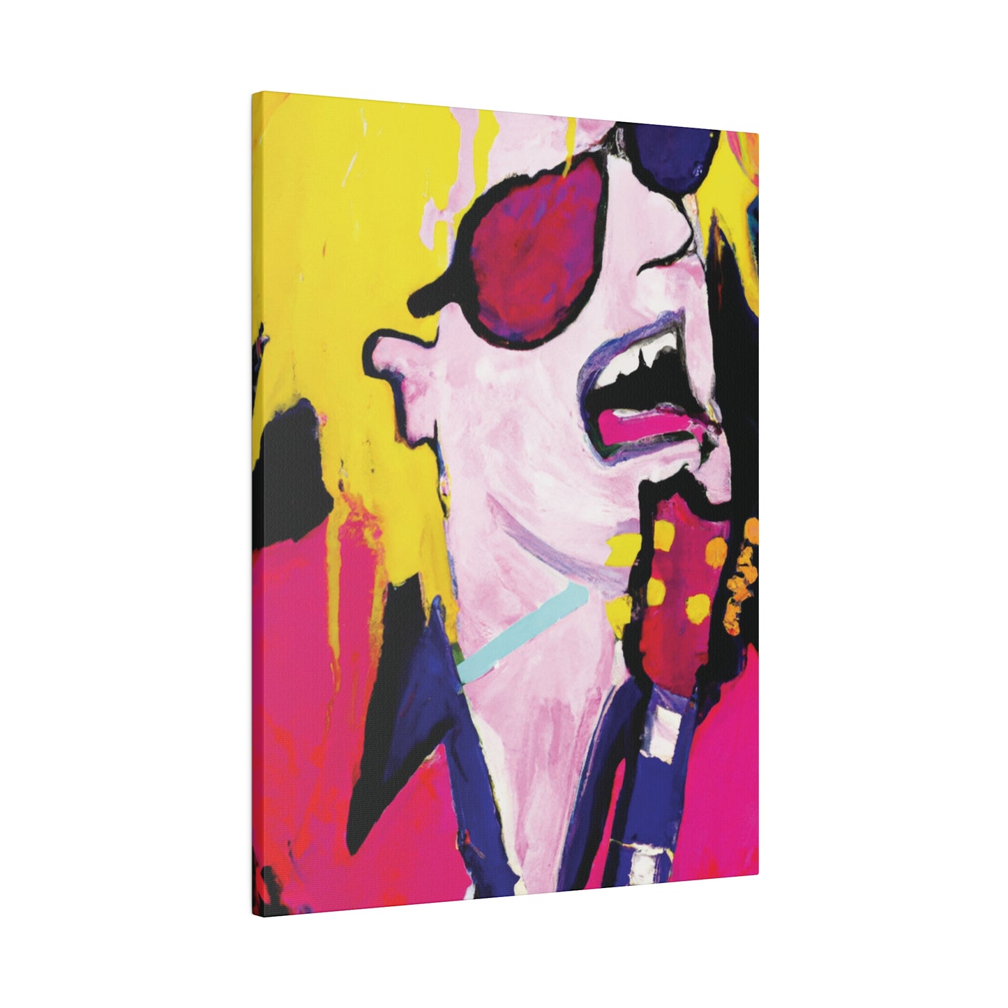 5843S - Rockstar Painting Print | Face | Abstract | Poster | Home Decor | Wall Art | Music Art | Canvas