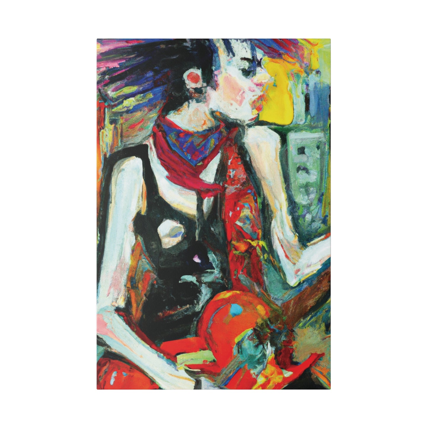 8733Q - Rockstar Oil Painting Style Print | Poster | Home Decor | Wall Art | Music Art | Canvas
