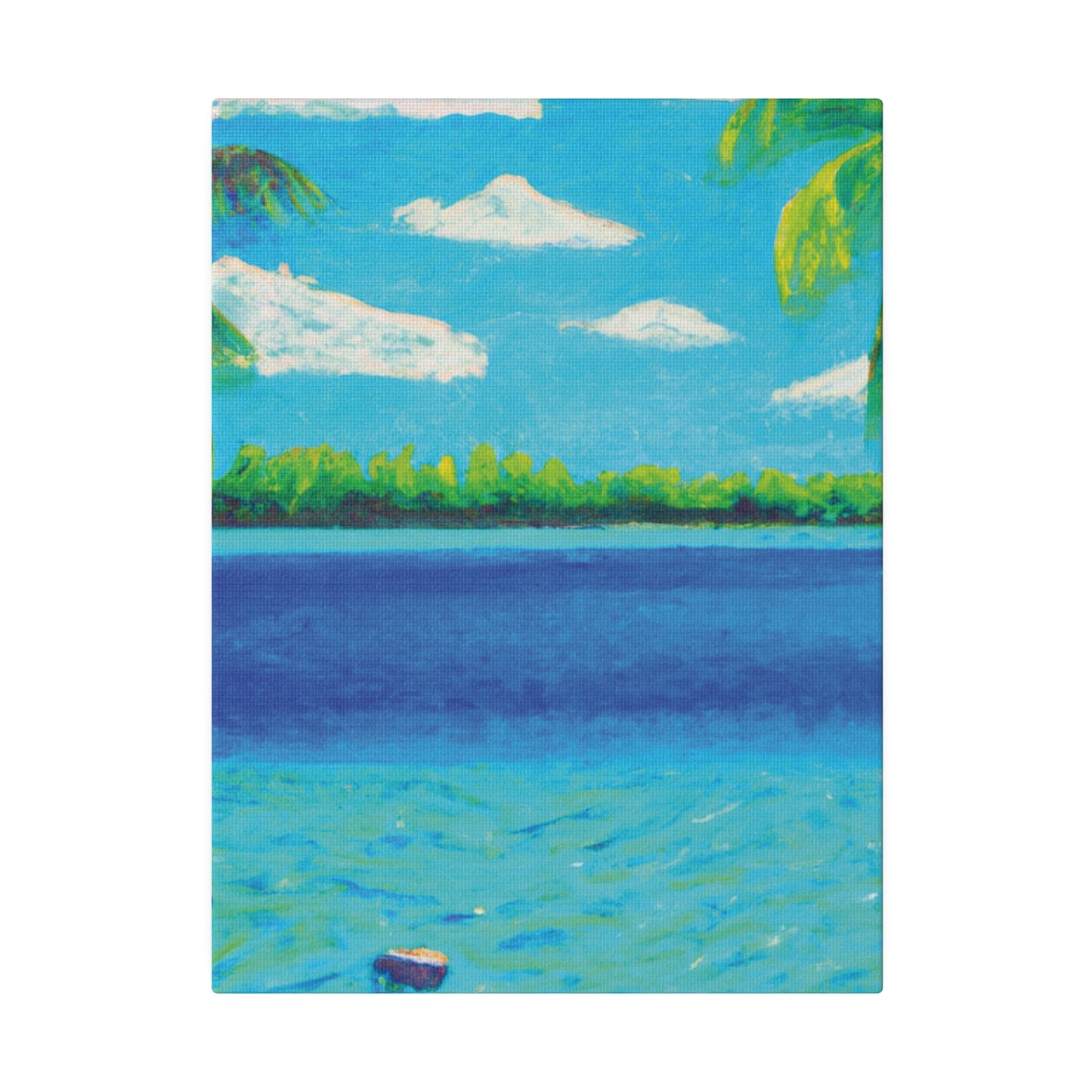 4513K - Bahamas Ocean Painting Print | Bahamas | Ocean | Beach | Poster | Home Decor | Wall Art | Canvas