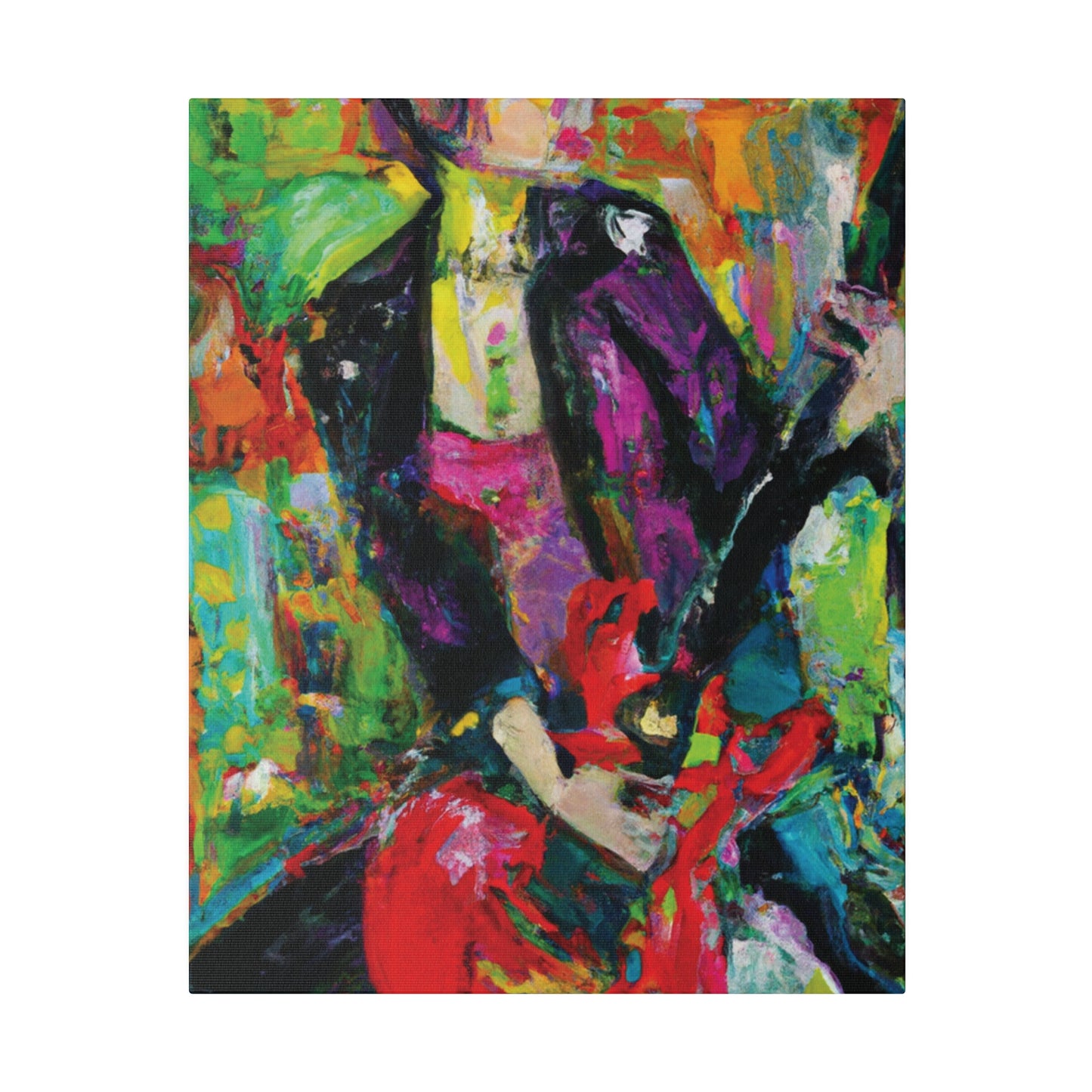 323O - Rockstar Oil Painting Style Print | Poster | Home Decor | Wall Art | Music Art | Canvas