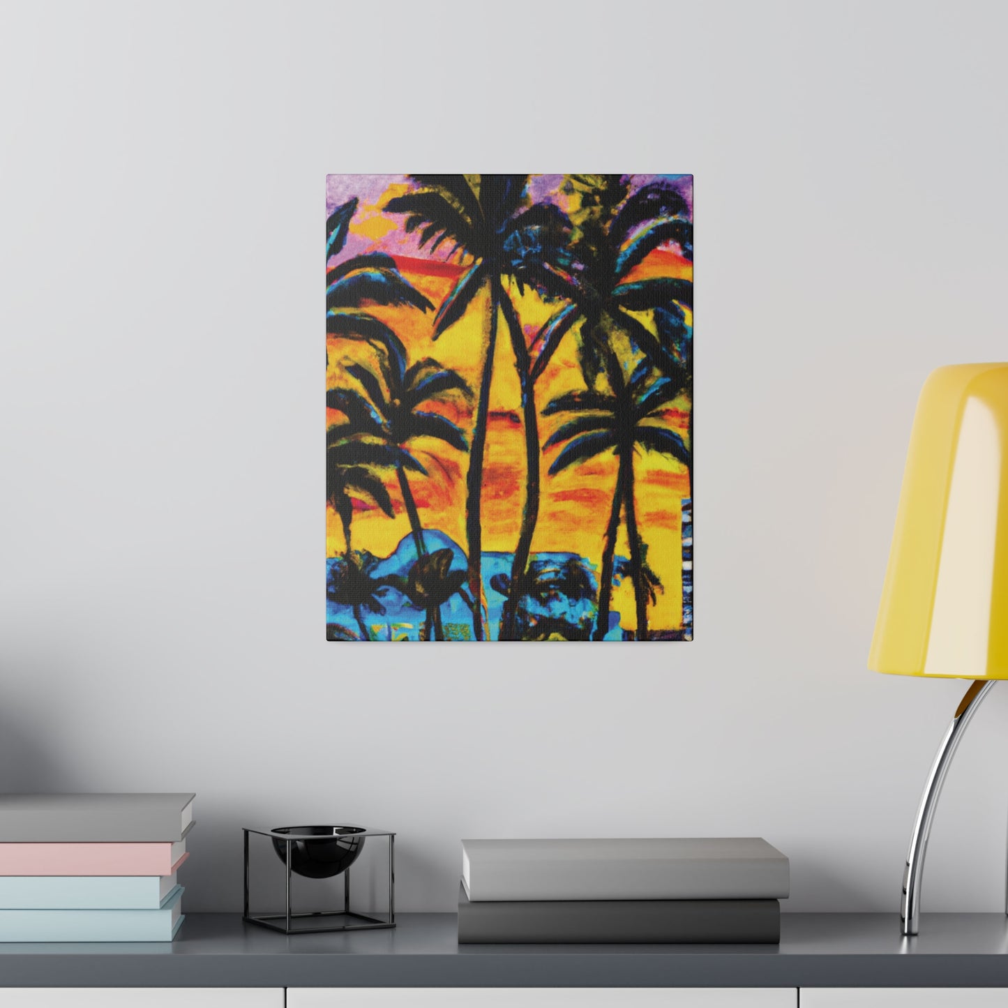 5378U - Miami Beach Sunset Painting Print | Miami | Beach | Sunset | Poster | Home Decor | Wall Art | Canvas