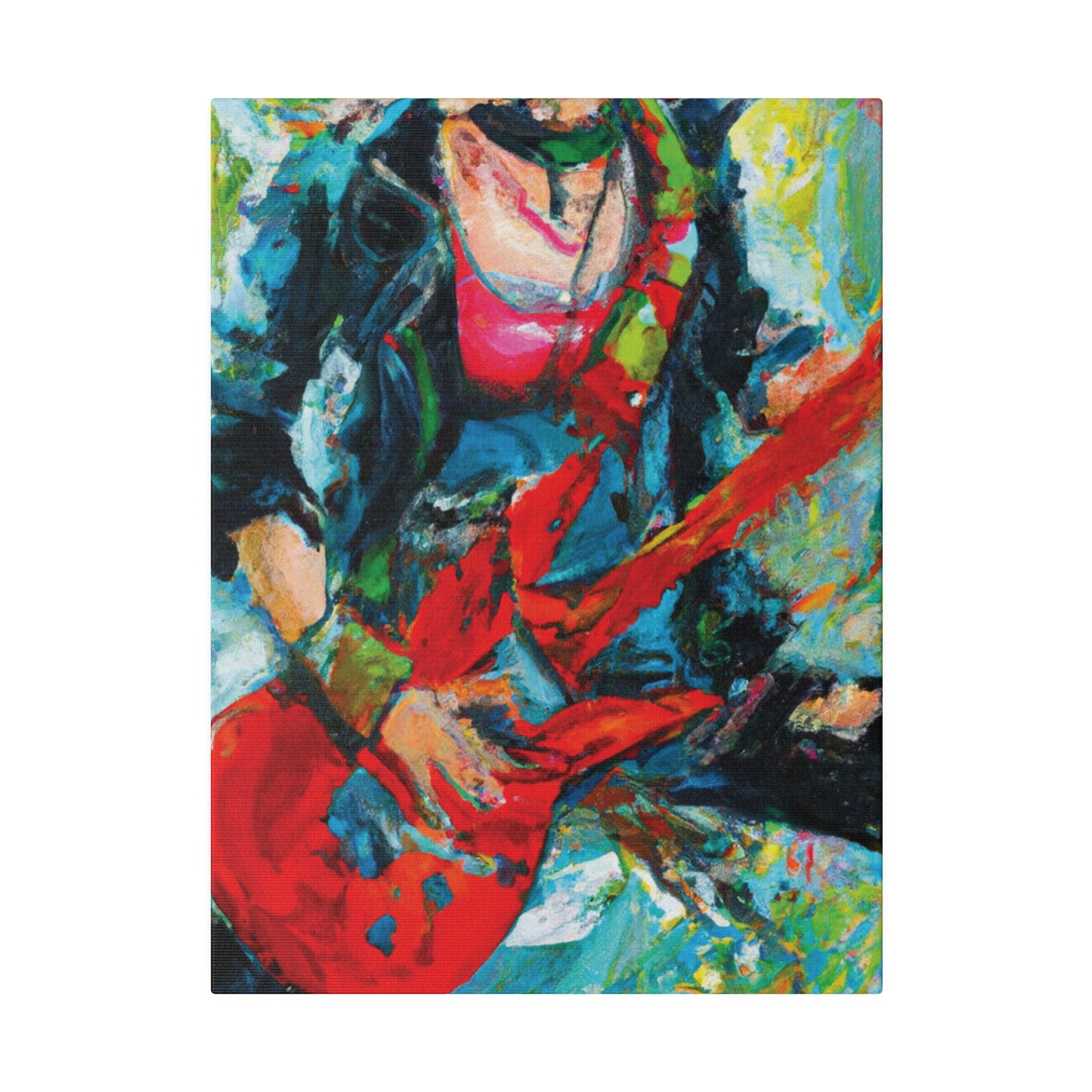 7746Y - Rockstar Oil Painting Style Print | Poster | Home Decor | Wall Art | Music Art | Canvas