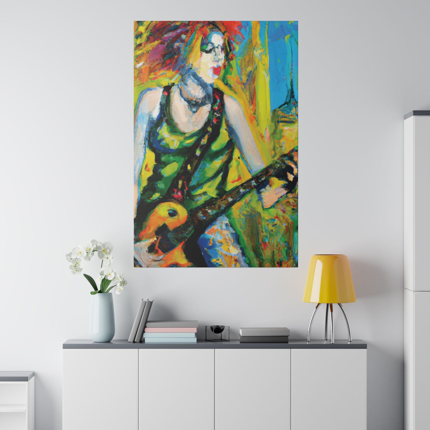 4713C - Rockstar Oil Painting Style Print | Poster | Home Decor | Wall Art | Music Art | Canvas