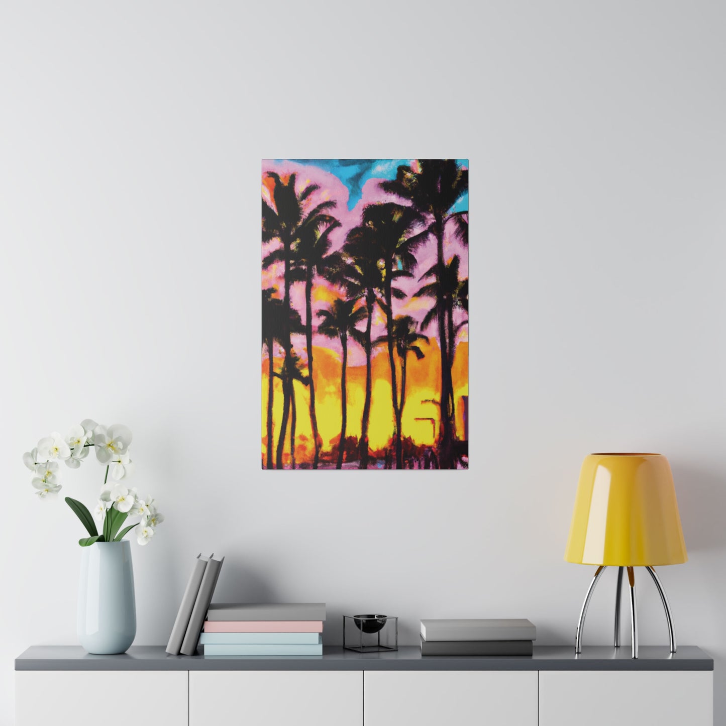 6202Q - Miami Beach Sunset Painting Print | Miami | Beach | Sunset | Poster | Home Decor | Wall Art | Canvas