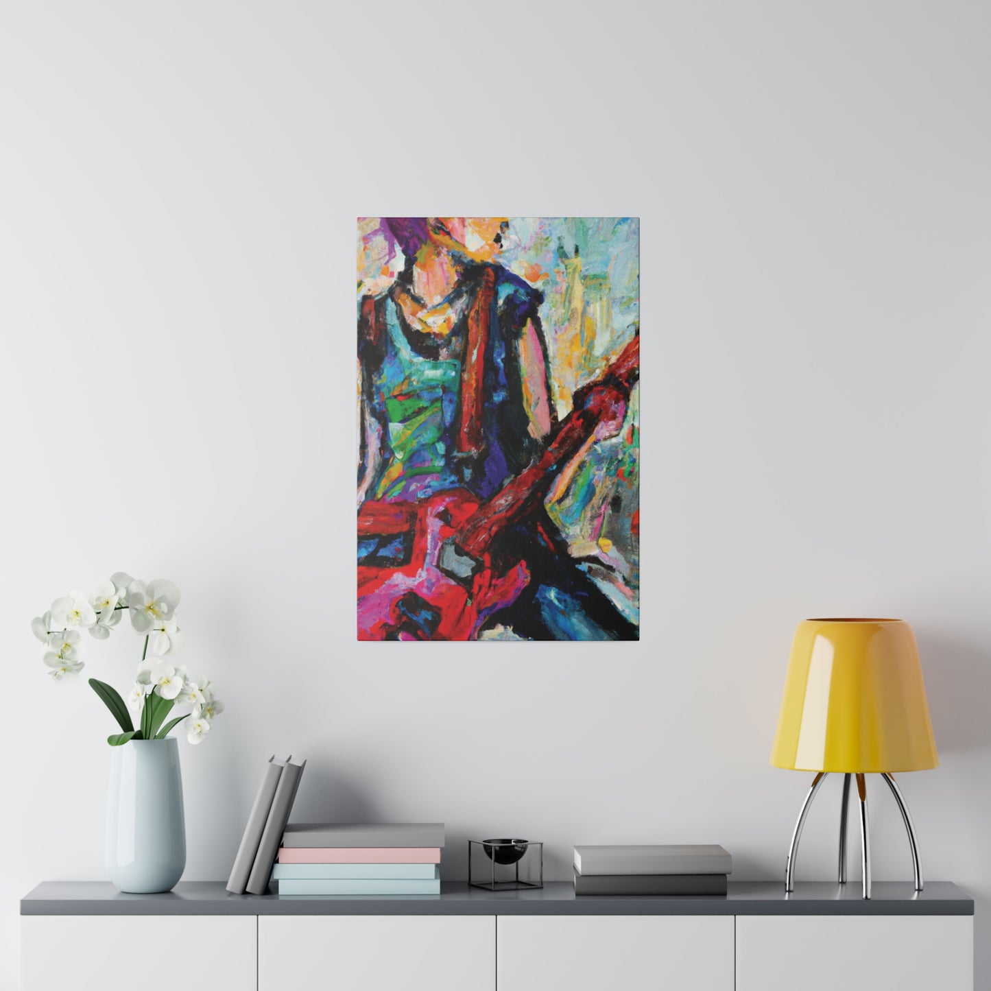 8657Y - Rockstar Oil Painting Style Print | Poster | Home Decor | Wall Art | Music Art | Canvas