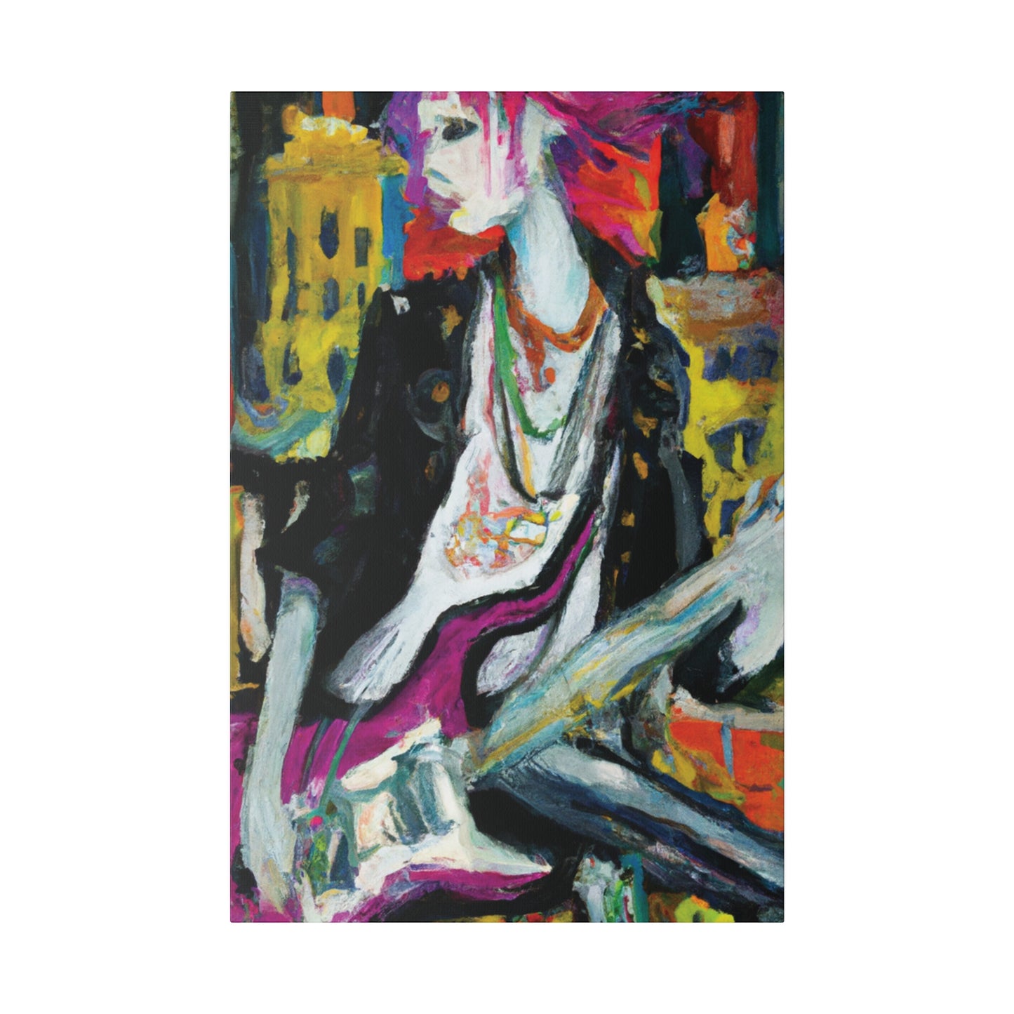 4512T - Rockstar Oil Painting Style Print | Poster | Home Decor | Wall Art | Music Art | Canvas