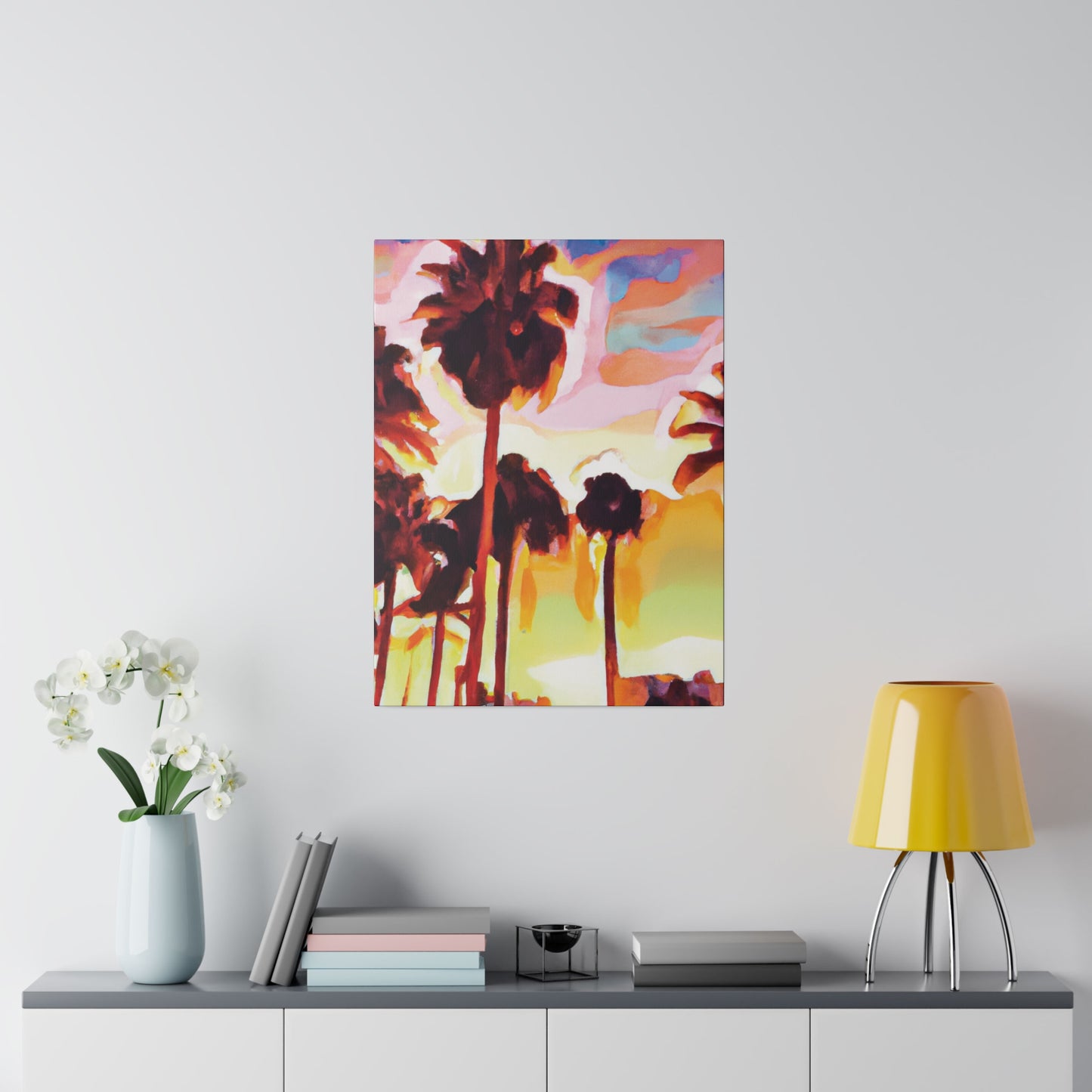 7678L - Miami Beach Sunset Painting Print | Miami | Beach | Sunset | Poster | Home Decor | Wall Art | Canvas