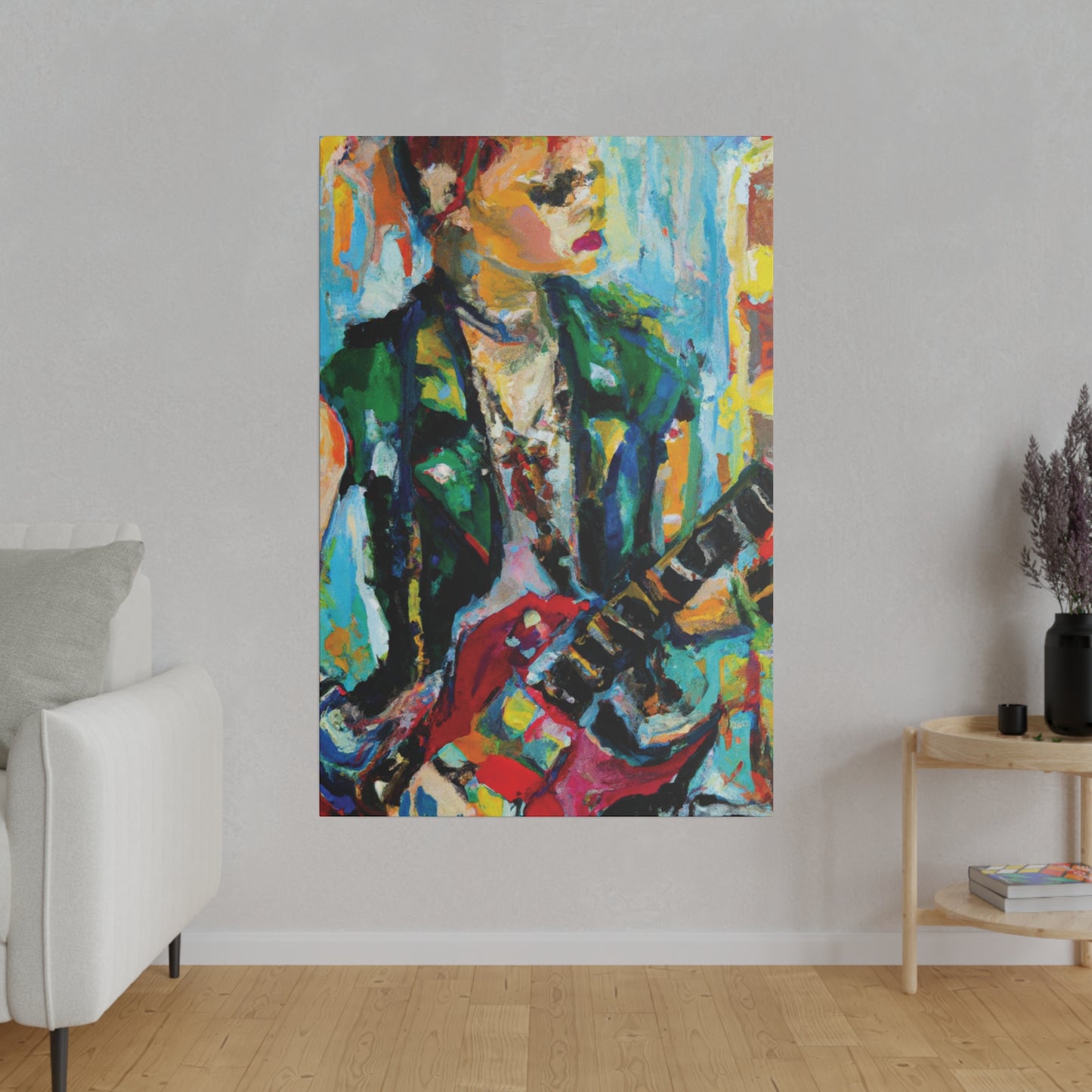 8554D - Rockstar Oil Painting Style Print | Poster | Home Decor | Wall Art | Music Art | Canvas