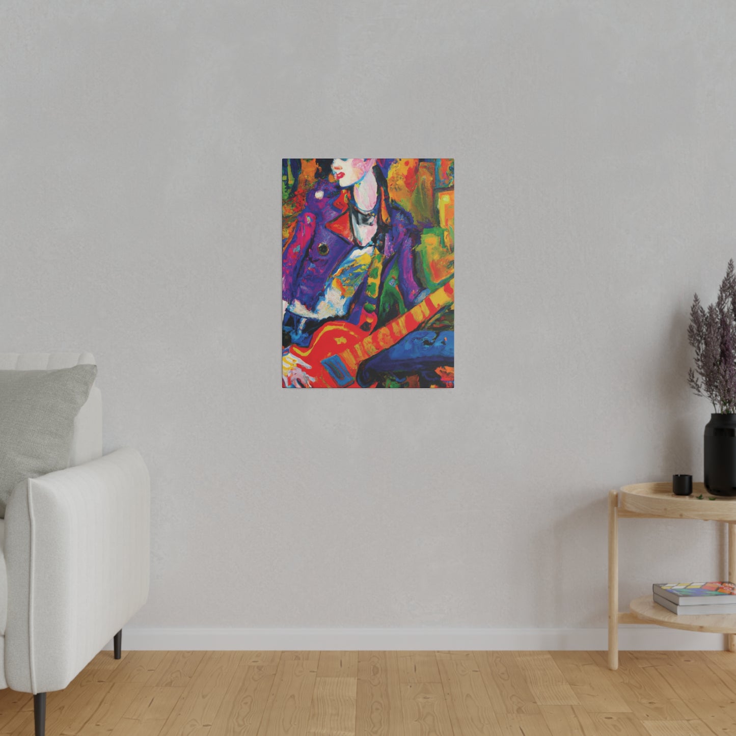 7368Q - Rockstar Oil Painting Style Print | Poster | Home Decor | Wall Art | Music Art | Canvas