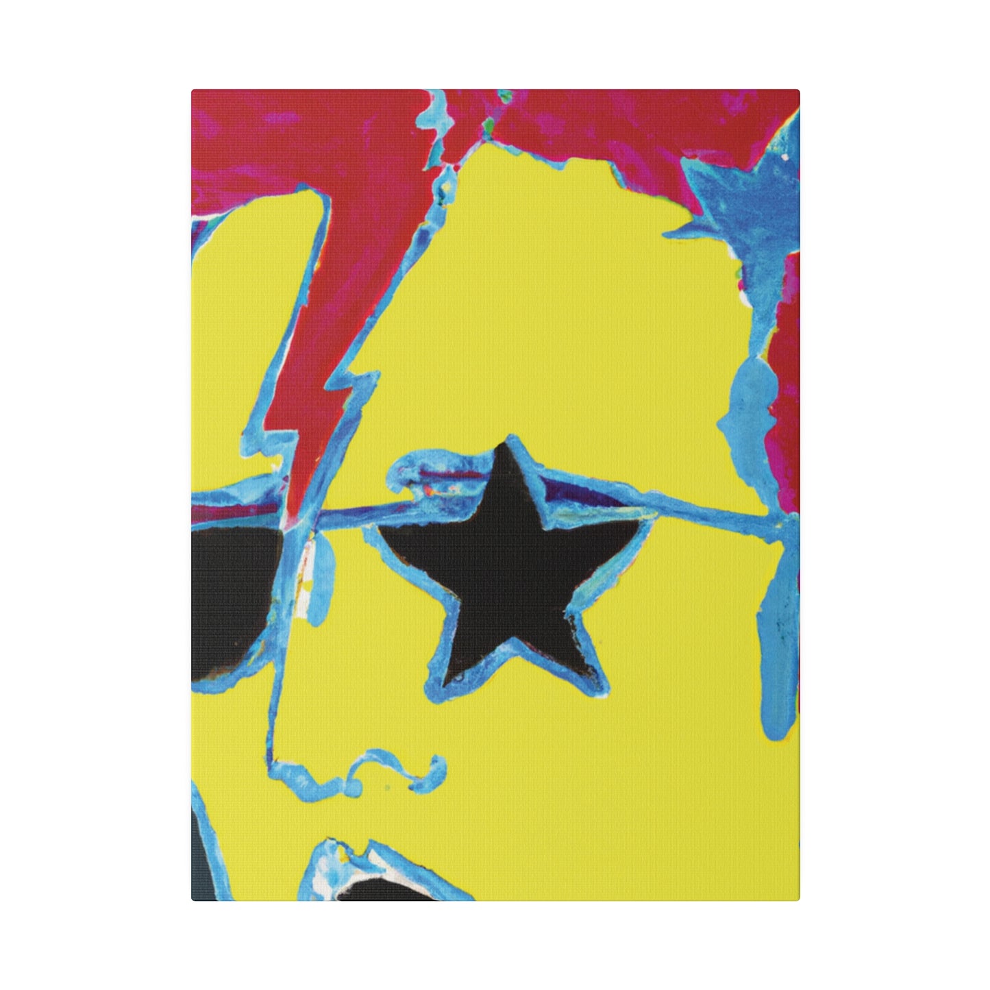 1454X - Rockstar Painting Print | Face | Abstract | Poster | Home Decor | Wall Art | Music Art | Canvas