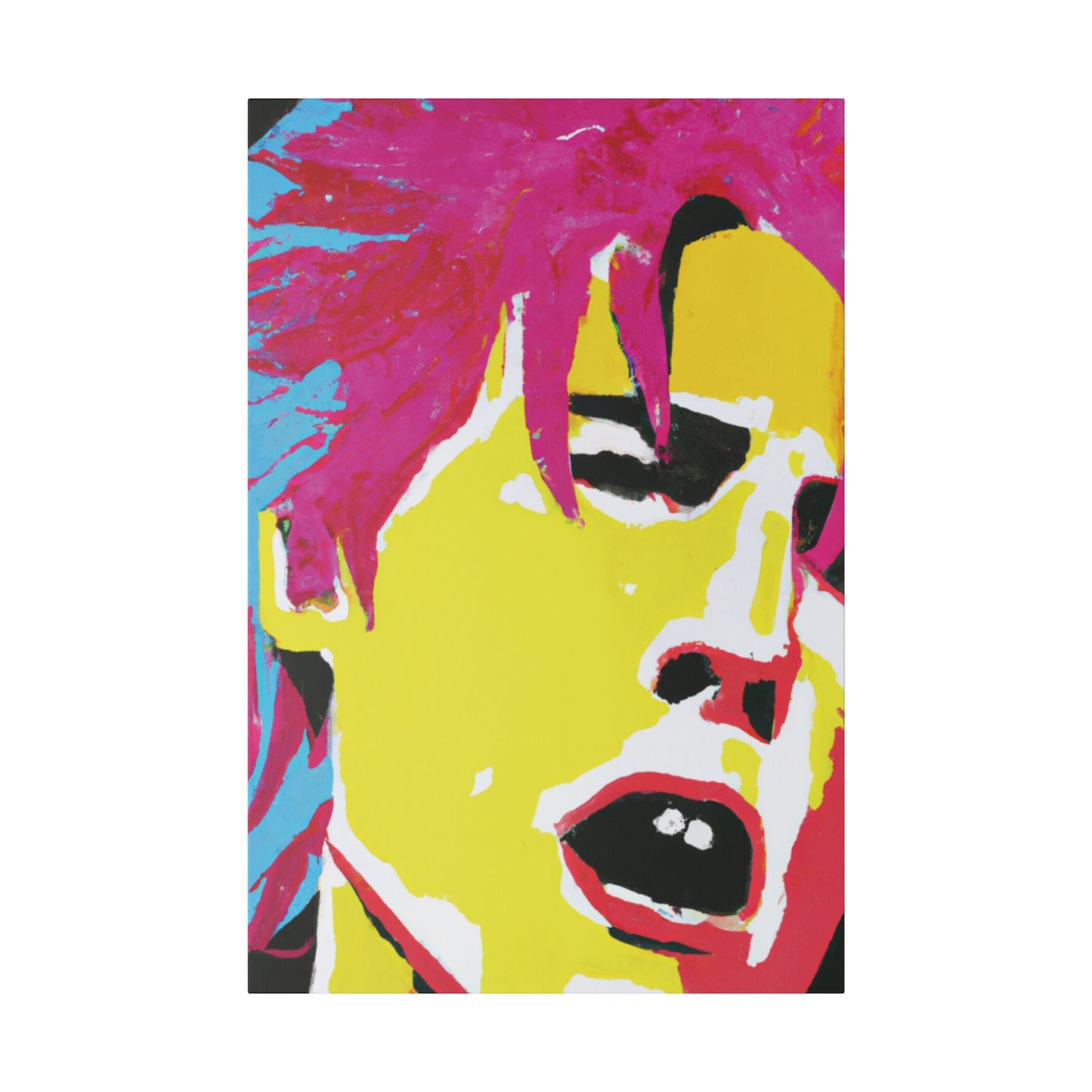 825J - Rockstar Painting Print | Face | Abstract | Poster | Home Decor | Wall Art | Music Art | Canvas