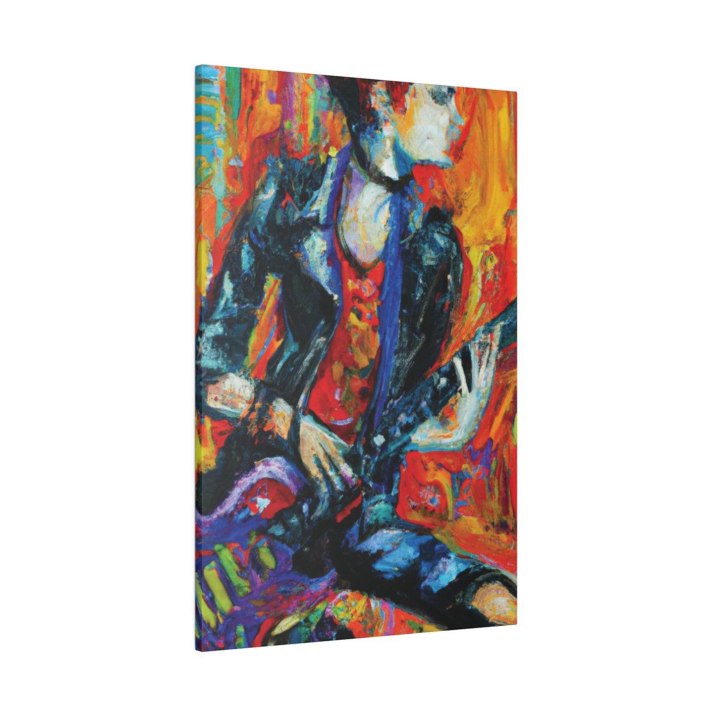 7348F - Rockstar Oil Painting Style Print | Poster | Home Decor | Wall Art | Music Art | Canvas