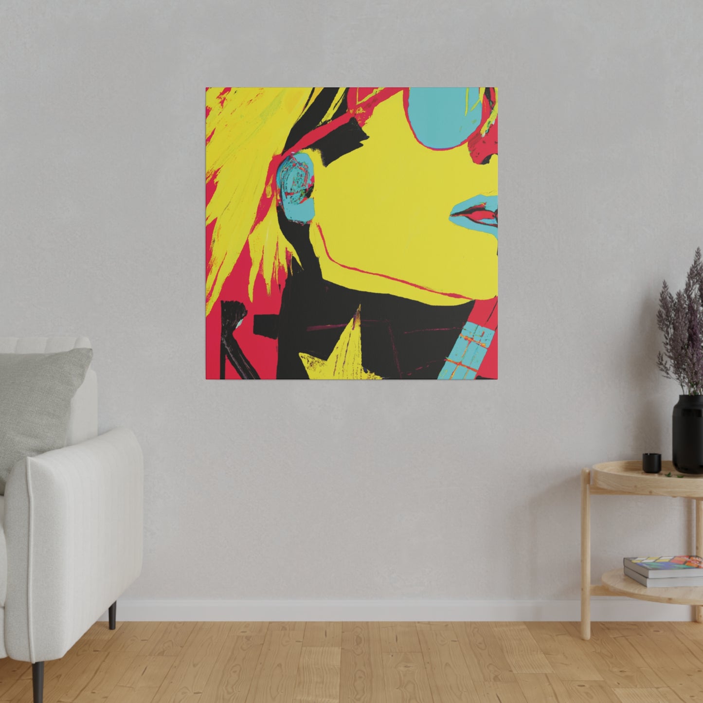 4925Q - Rockstar Painting Print | Face | Abstract | Poster | Home Decor | Wall Art | Music Art | Canvas