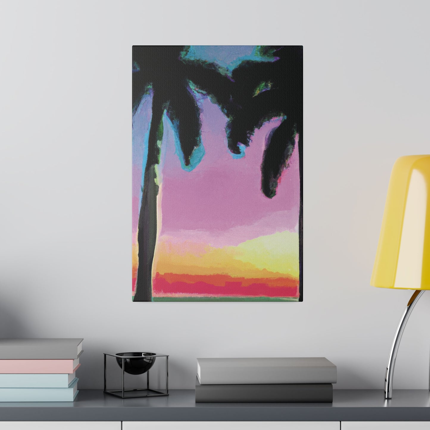 8491N - Miami Beach Sunset Painting Print | Miami | Beach | Sunset | Poster | Home Decor | Wall Art | Canvas